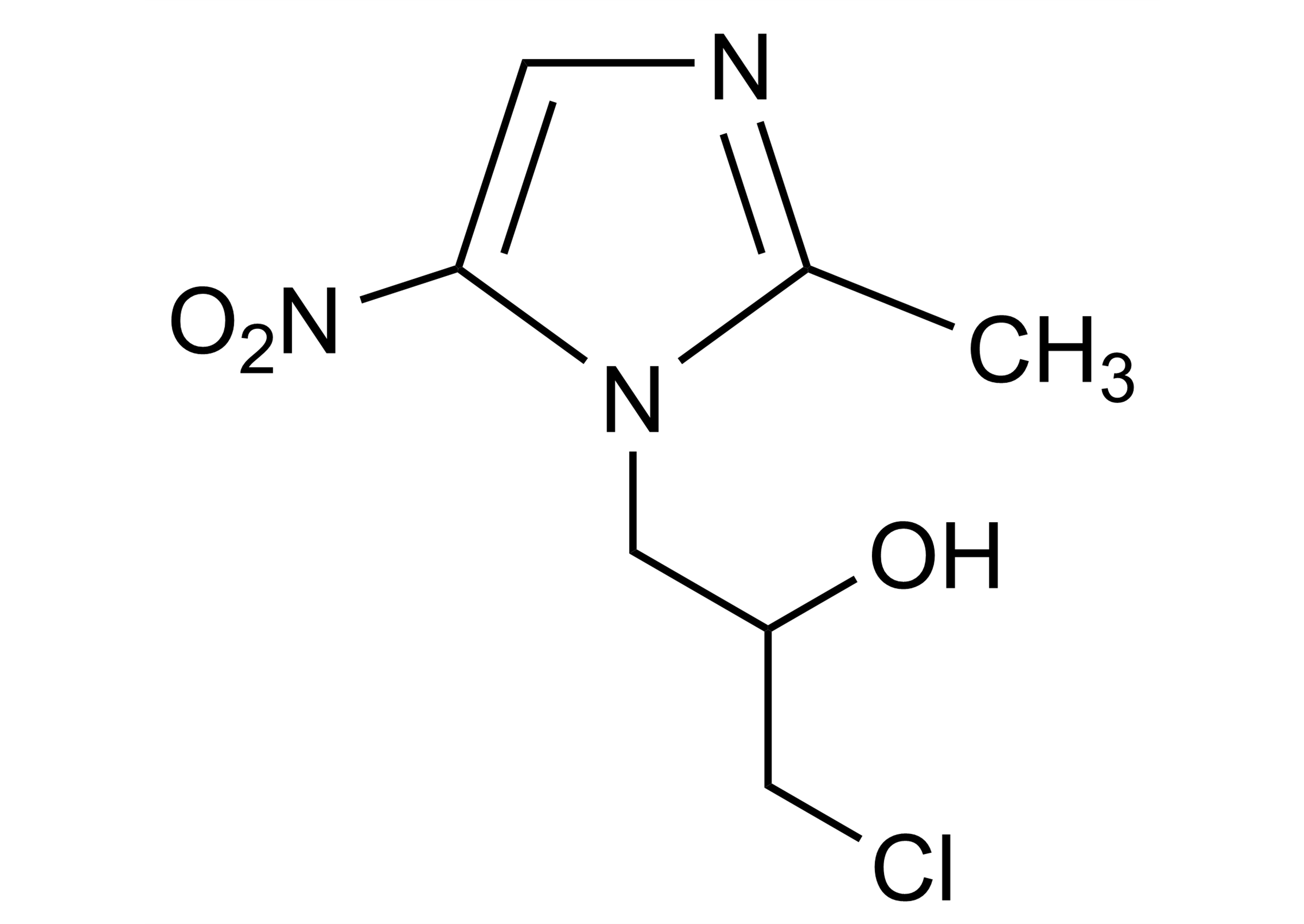 Ornidazole Reference Standard - Analytical Calibration Ornidazole reference standard molecular structure for LC-MS/MS and GC-MS calibration