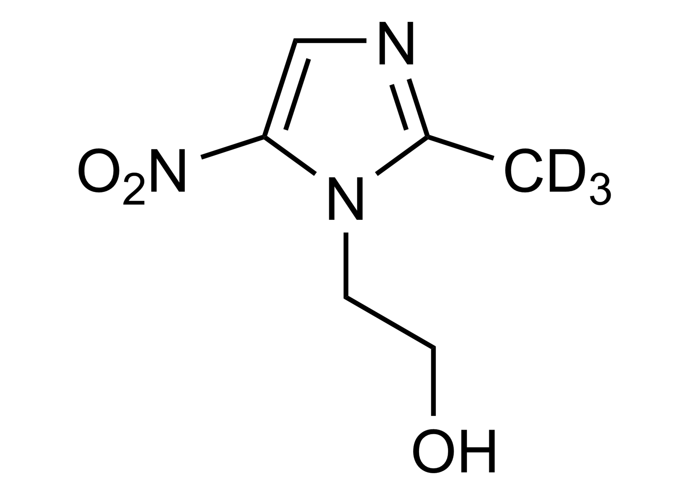 Metronidazole-D3 Reference Standard Structure Image Metronidazole-D3 reference standard molecular structure