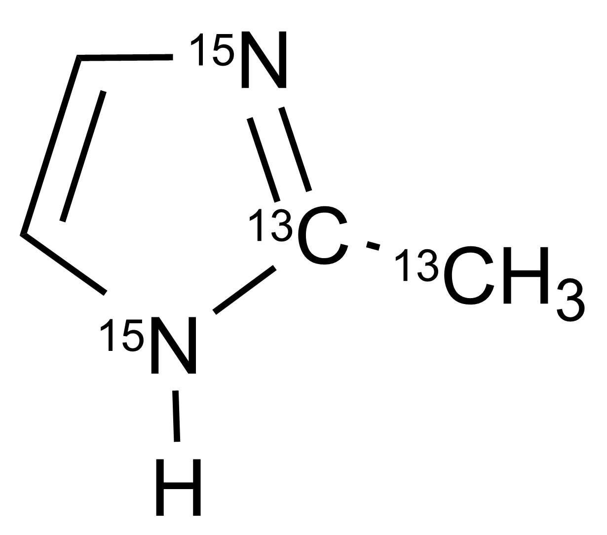 2-Methylimidazole-13C2,15N2 Reference Standard Molecular Structure Molecular structure of 2-Methylimidazole-13C2,15N2 reference standard for LC-MS/MS and GC-MS