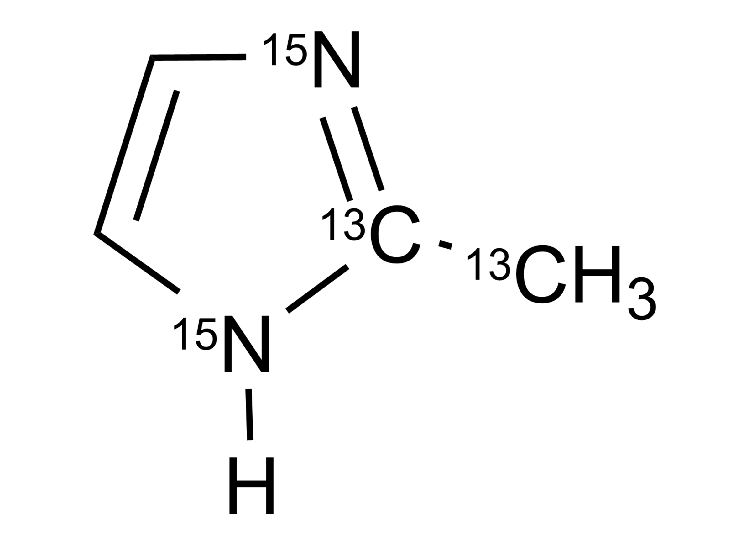 2-Methylimidazole-13C2,15N2 Reference Standard Molecular Structure Molecular structure of 2-Methylimidazole-13C2,15N2 reference standard for LC-MS/MS and GC-MS