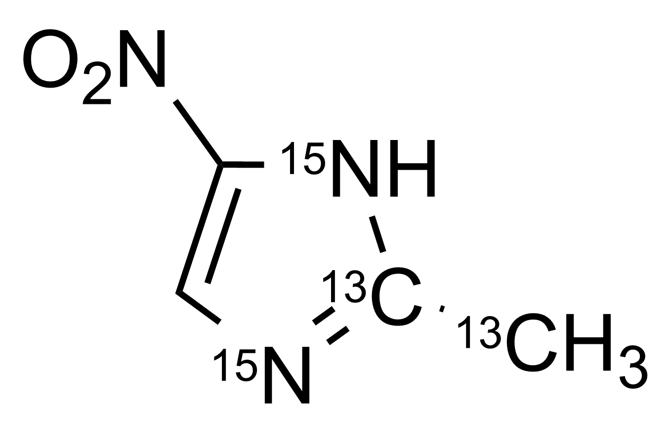 Menidazole-13C2,15N2 Isotope-Labeled Reference Standard Molecular structure of Menidazole-13C2,15N2 reference standard for LC-MS/MS quantification