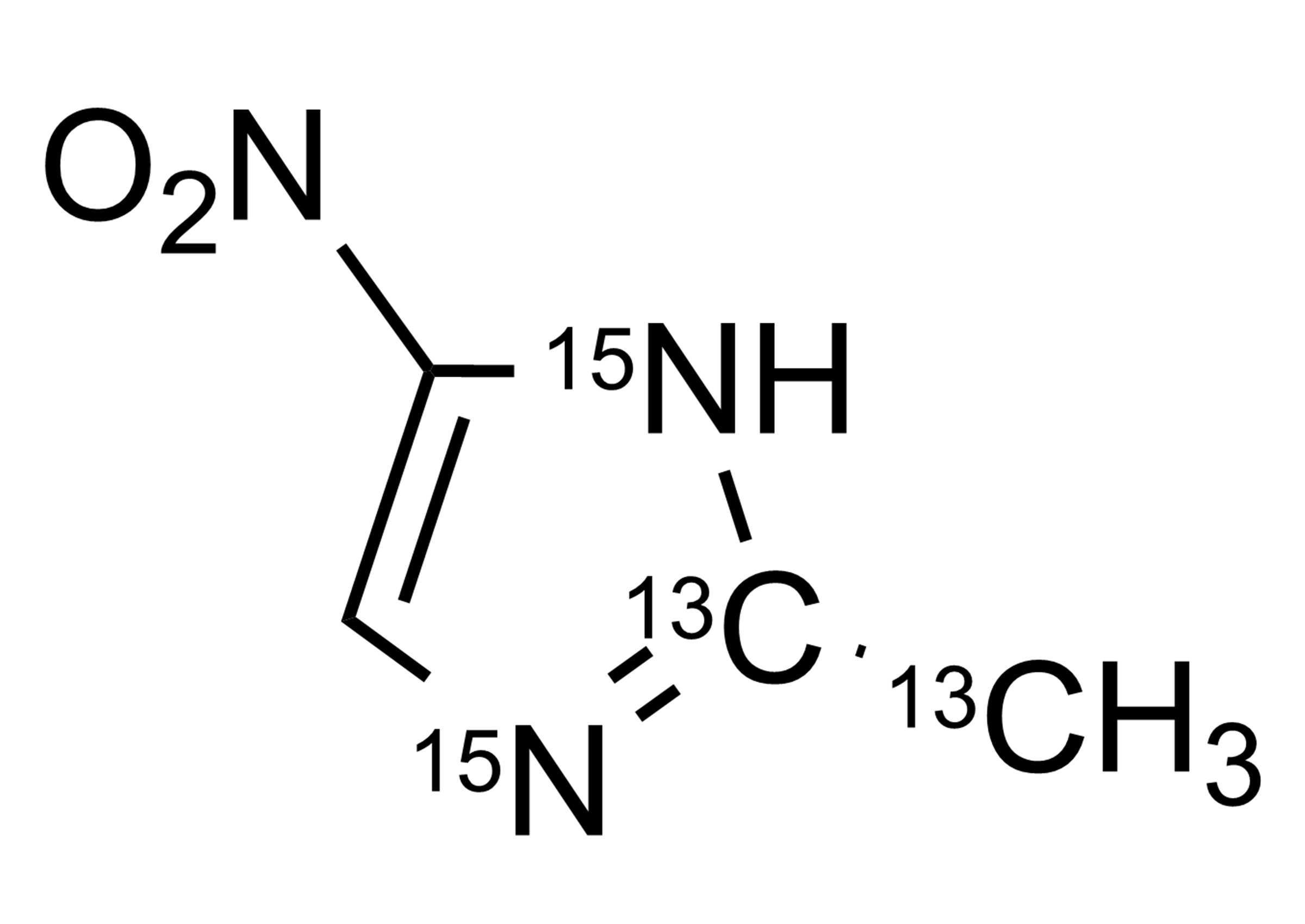 Menidazole-13C2,15N2 Isotope-Labeled Reference Standard Molecular structure of Menidazole-13C2,15N2 reference standard for LC-MS/MS quantification