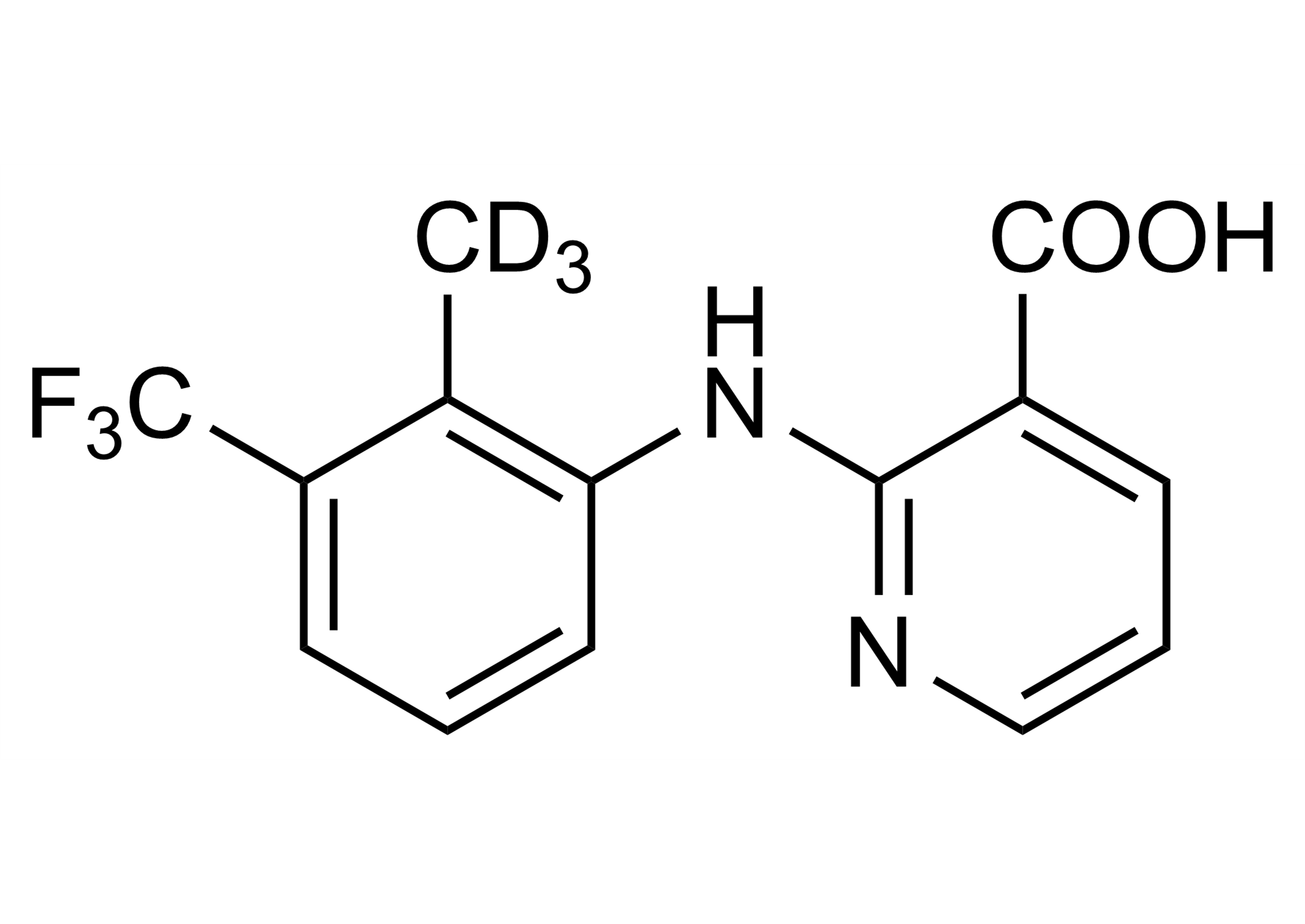 Flunixin D3 Reference Standard Structure Flunixin D3 reference standard molecular structure (CAS 1015856-60-6)