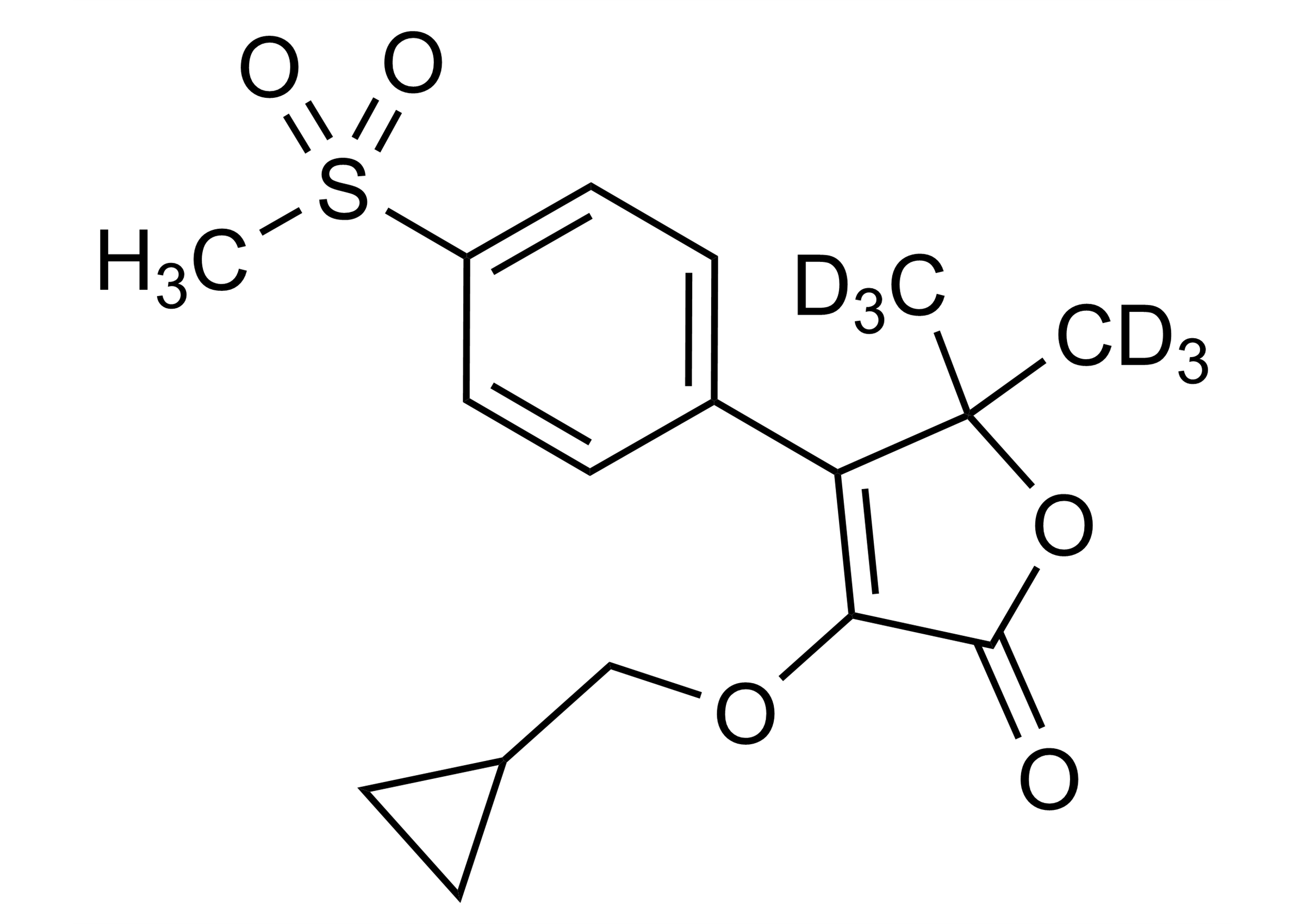 Firocoxib-D6 molecular structure reference standard (CAS 1353853-37-8) by WITEGA Laboratorien Berlin-Adlershof GmbH