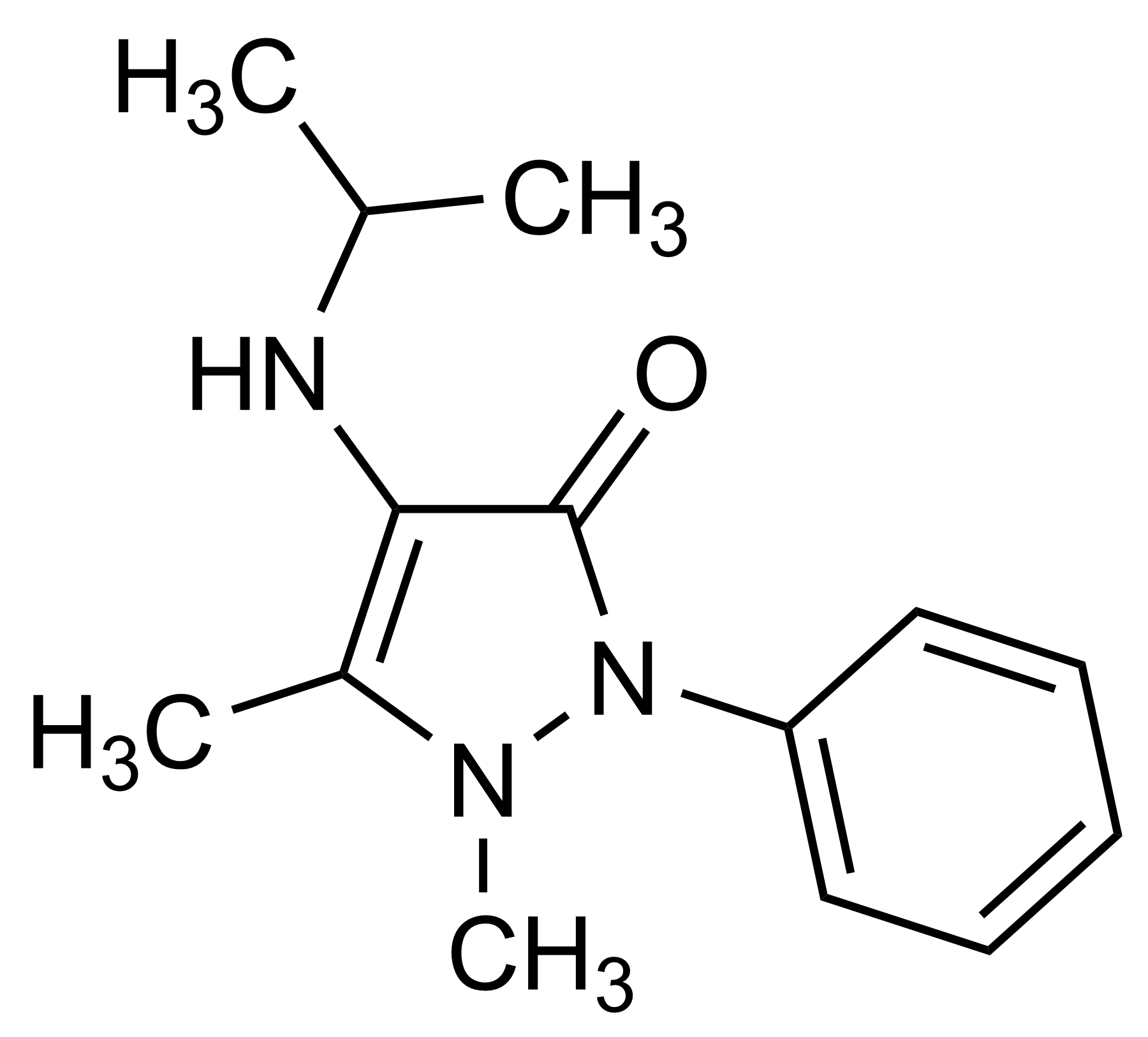 Isopropylaminoantipyrine IPAA Ramifenazon Reference Standard Structure (CAS 3615-24-5) Isopropylaminoantipyrine IPAA Ramifenazon reference standard molecular structure (CAS 3615-24-5)