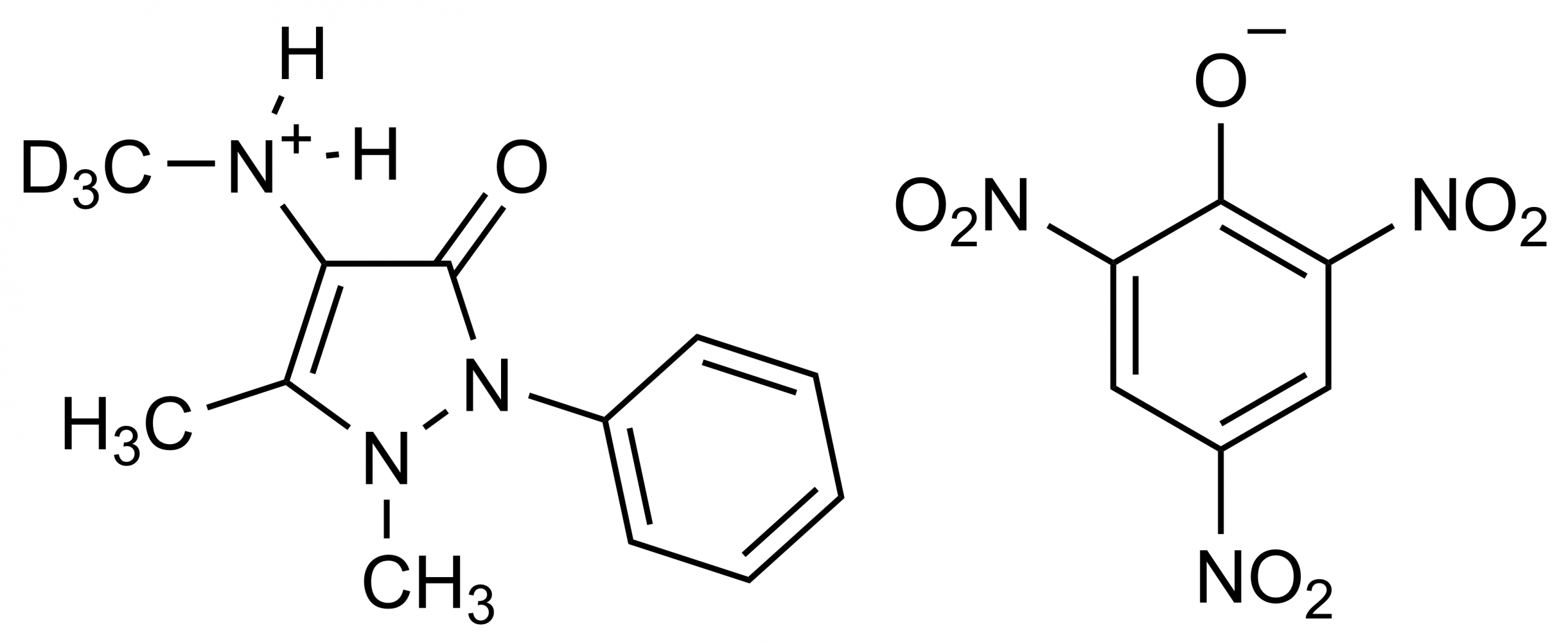 4-Methylaminoantipyrine-D3 picrate reference standard molecular structure (CAS 68229-55-0)