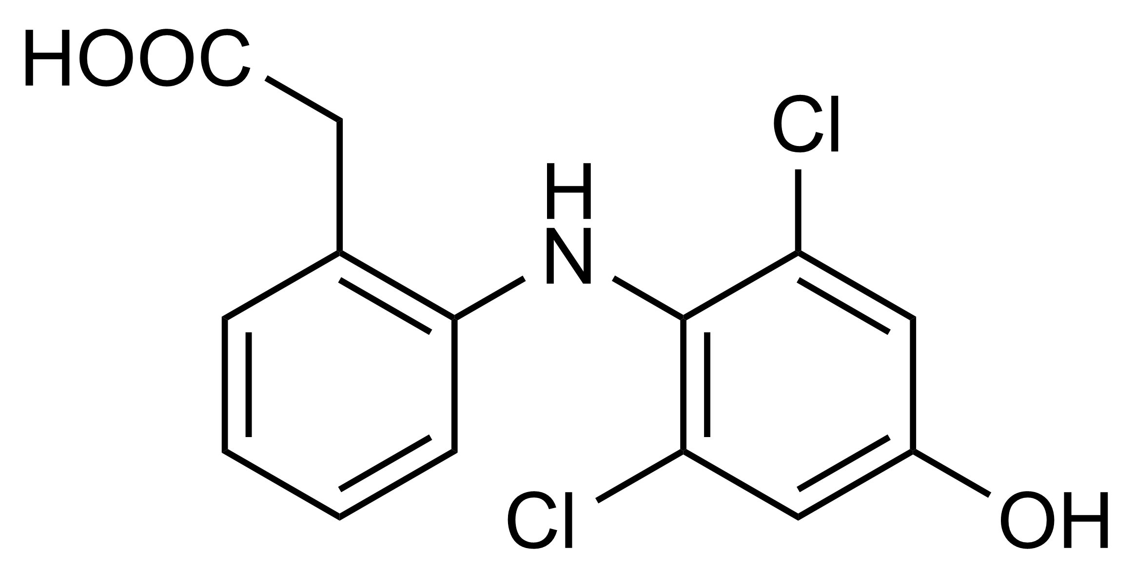 4-Hydroxydiclofenac reference standard molecular structure for LC-MS/MS and GC-MS