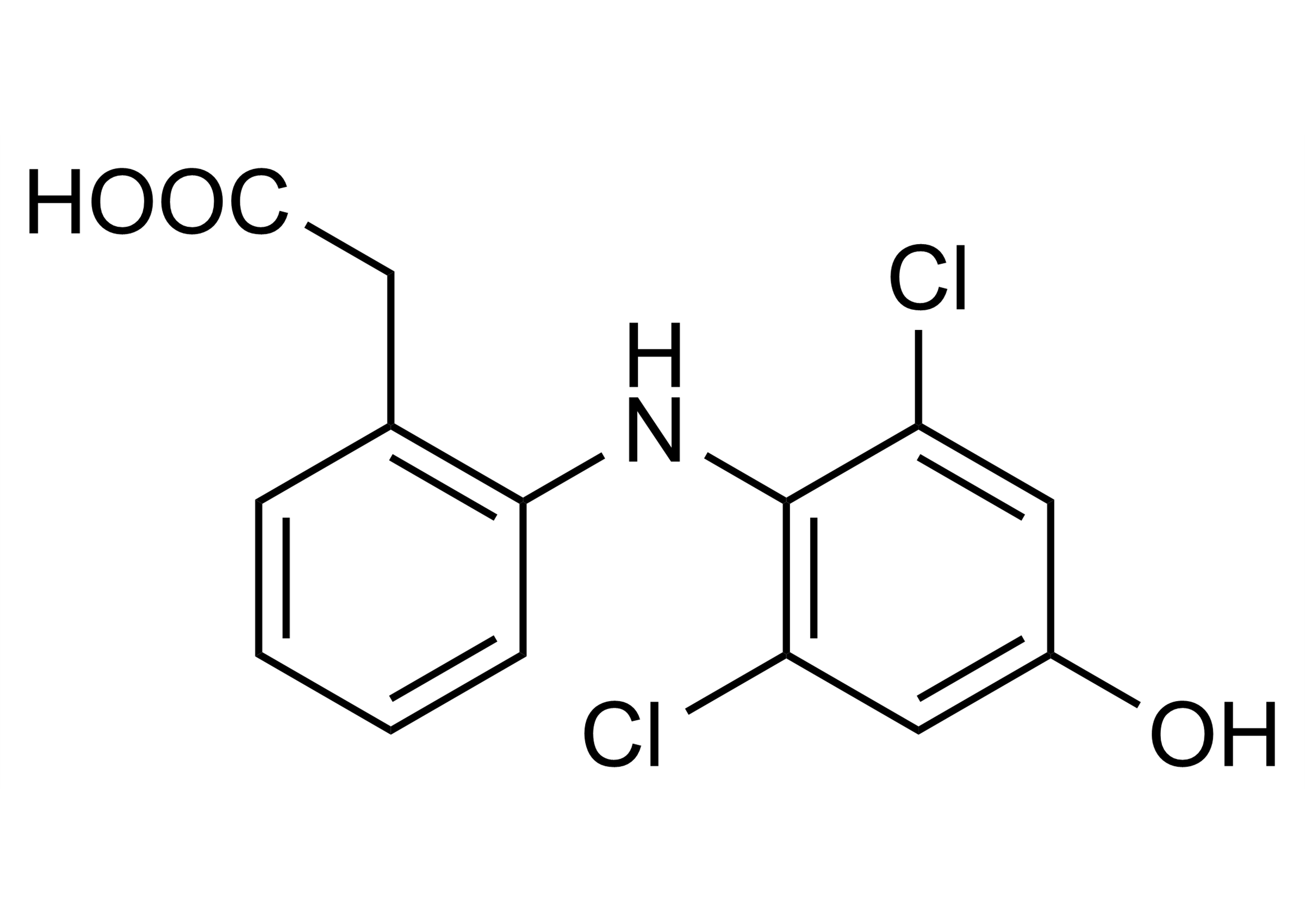 4-Hydroxydiclofenac reference standard molecular structure for LC-MS/MS and GC-MS