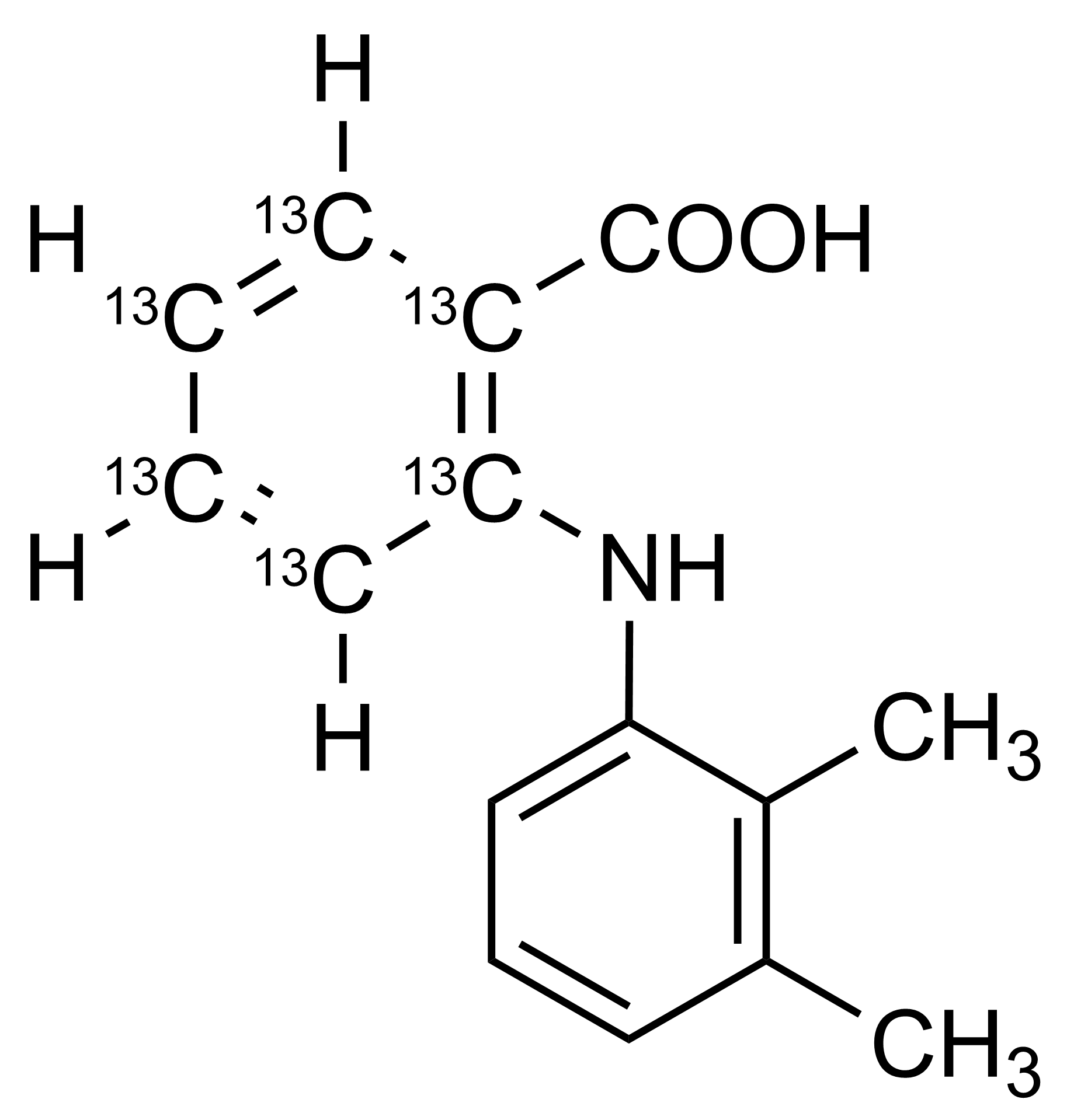 Mefenamic acid-13C6 reference standard structure for LC-MS/MS and GC-MS