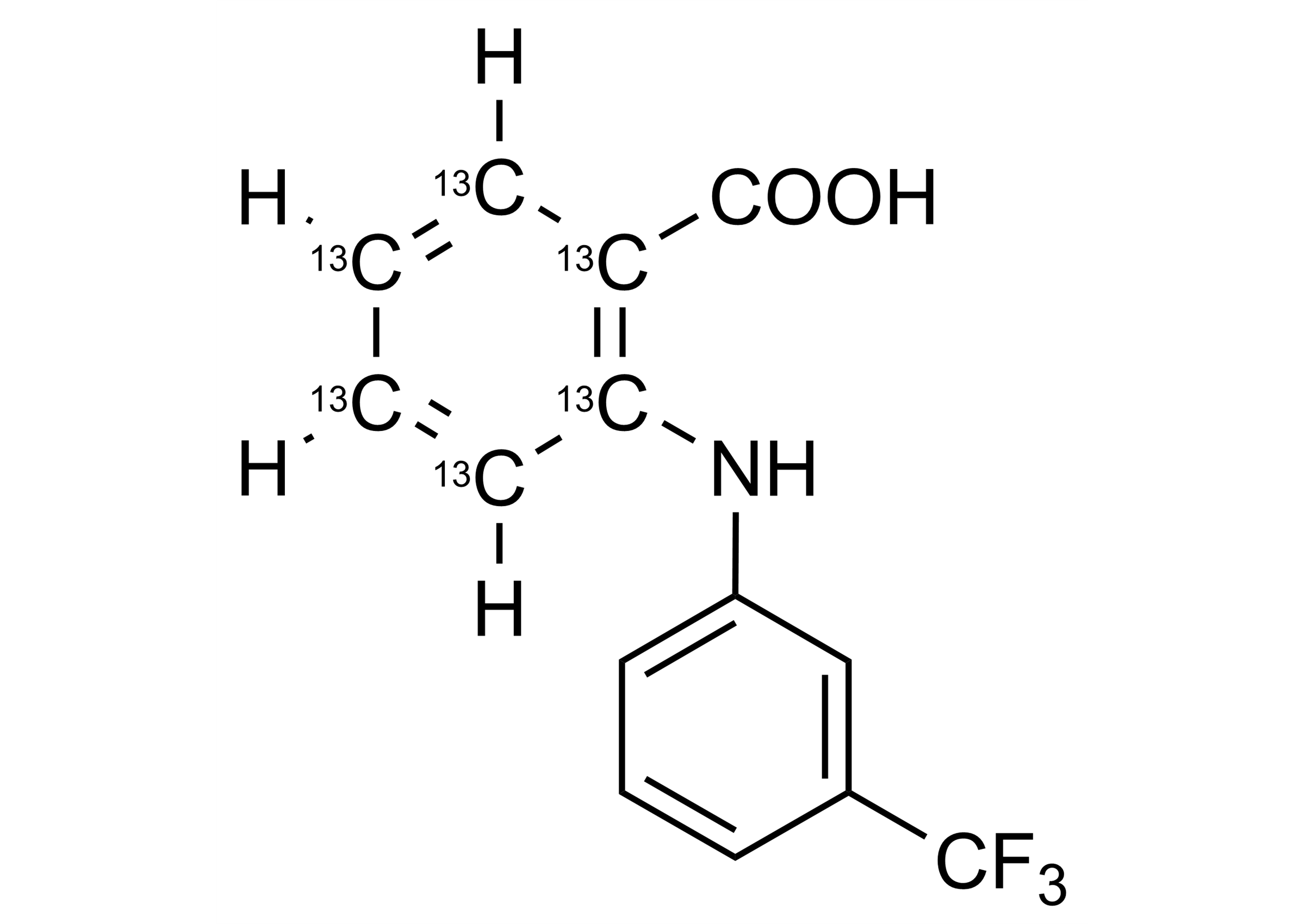 Flufenamic acid-13C6 Reference Standard Structure Flufenamic acid-13C6 reference standard molecular structure (CAS 1325559-30-5)