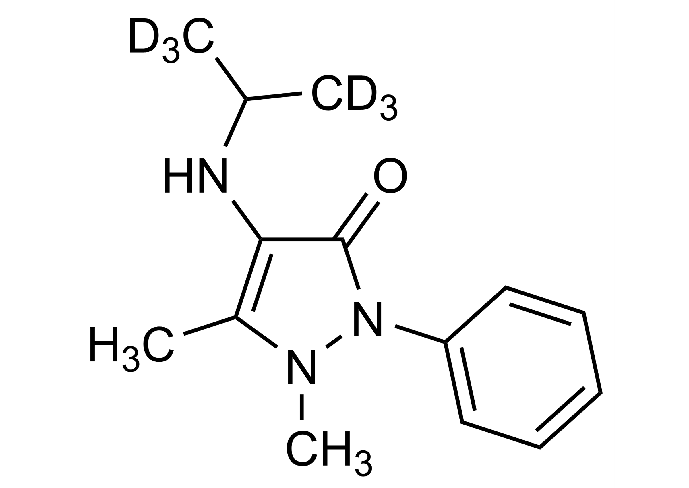 IPAA-D6 Ramifenazon-D6 Reference Standard Molecular Structure Molecular structure of IPAA-D6 Ramifenazon-D6 reference standard for LC-MS/MS and GC-MS analysis