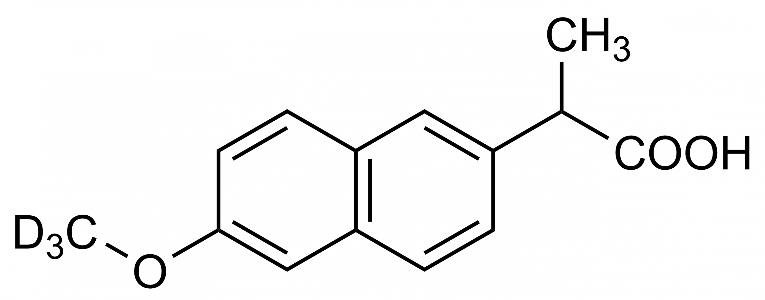 Naproxen-D3 Reference Standard Molecular Structure Naproxen-D3 reference standard molecular structure for LC-MS/MS and GC-MS calibration