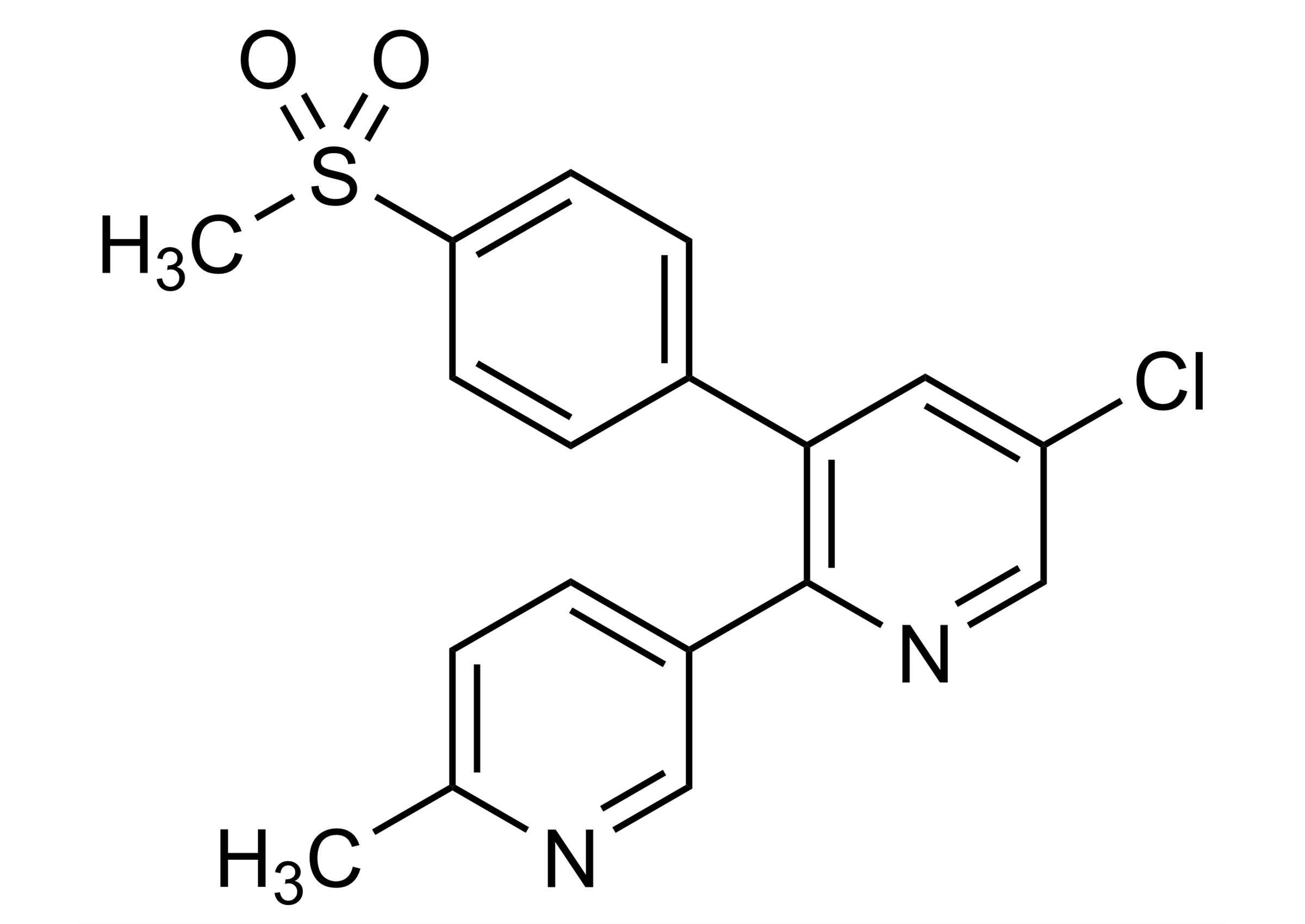 Etoricoxib Reference Standard Structure Image Etoricoxib reference standard molecular structure for LC-MS/MS and GC-MS (CAS 202409-33-4)