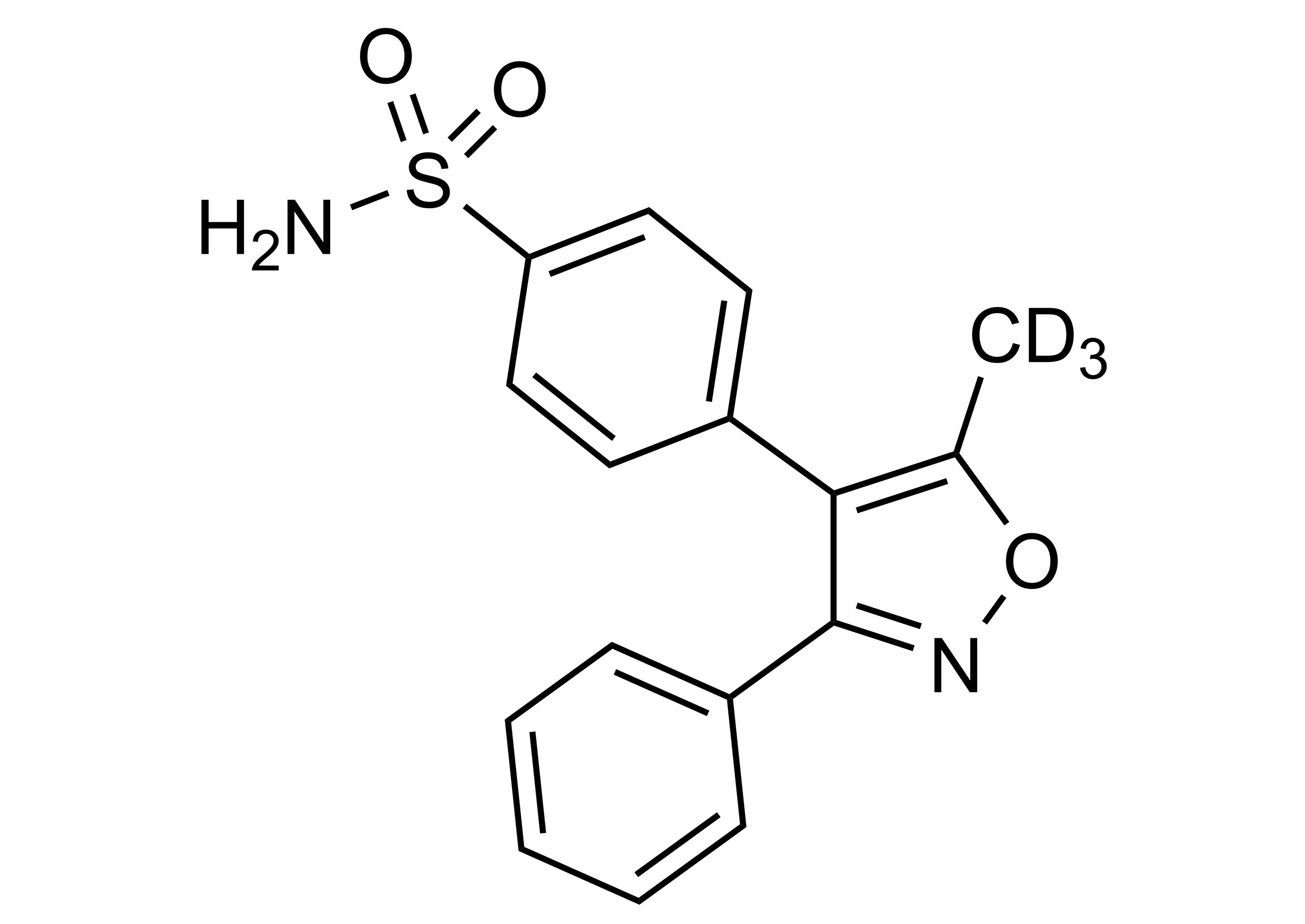 Valdecoxib-D3 Reference Standard Molecular Structure Valdecoxib-D3 molecular structure reference standard for LC-MS/MS quantification (CAS 1219794-90-7)