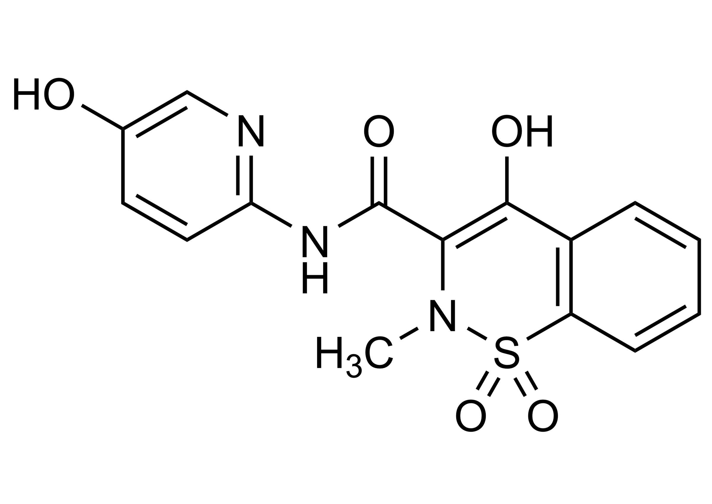 5-Hydroxypiroxicam Reference Standard Structure 5-Hydroxypiroxicam reference standard molecular structure (CAS 77459-78-0)
