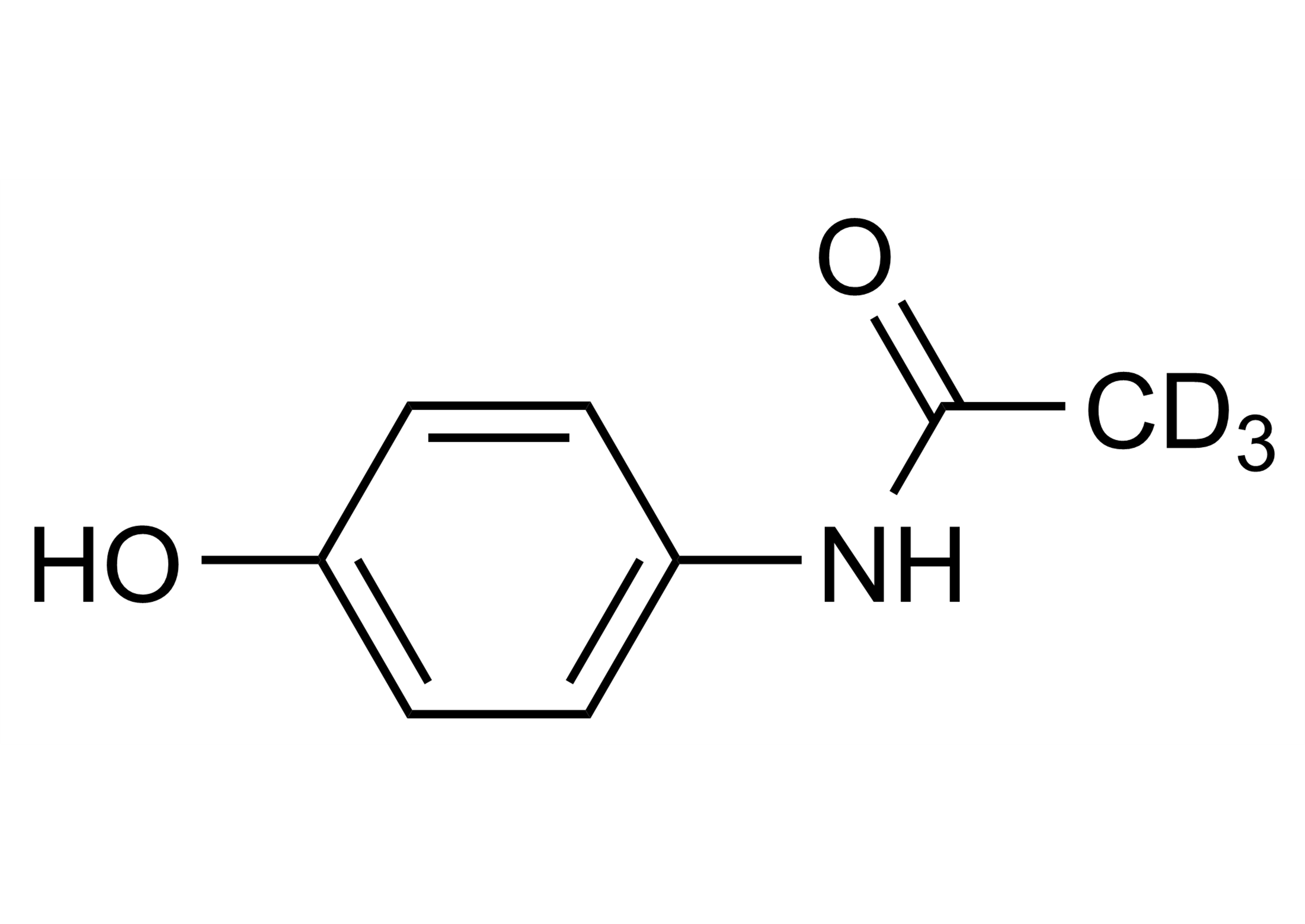 Paracetamol D3 Reference Standard Molecular Structure Paracetamol D3 reference standard molecular structure, CAS 60902-28-5