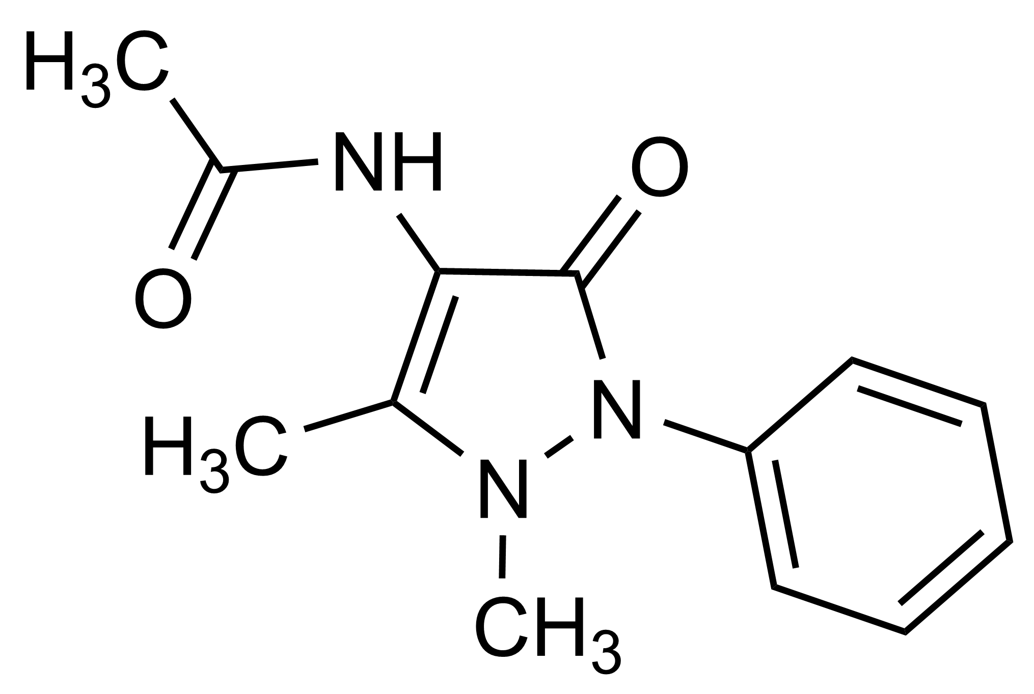 Molecular Structure of 4-Acetamidoantipyrine Reference Standard (CAS 83-15-8) 4-Acetamidoantipyrine molecular structure reference standard (CAS 83-15-8) for LC-MS/MS and GC-MS