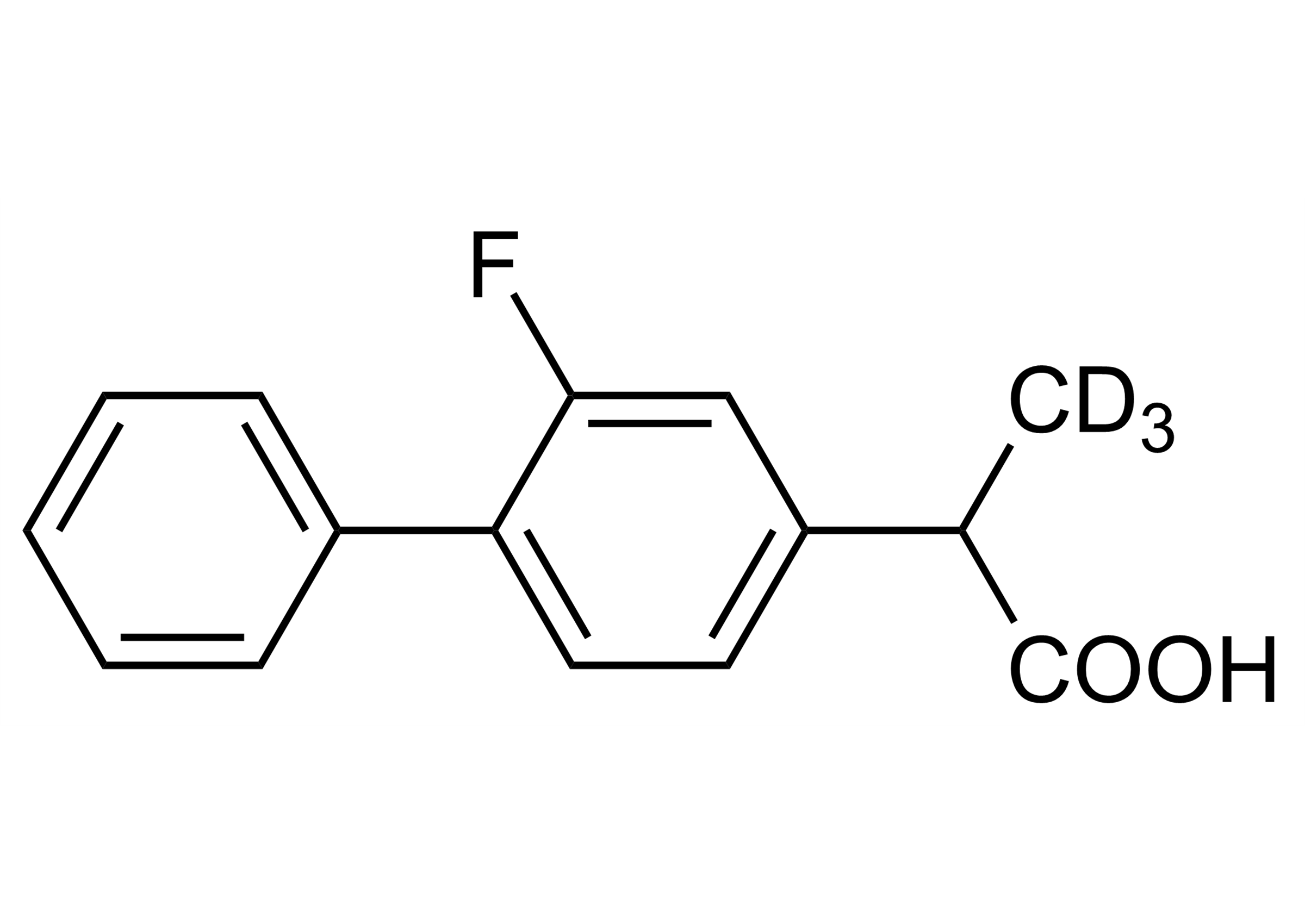 Flurbiprofen D3 Reference Standard Structure Flurbiprofen D3 molecular structure reference standard for LC-MS/MS and GC-MS calibration