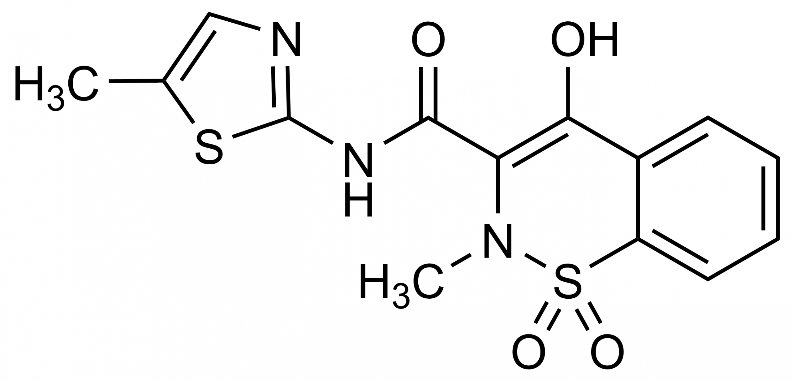 Meloxicam reference standard molecular structure, CAS 71125-38-7, for LC-MS/MS and GC-MS calibration