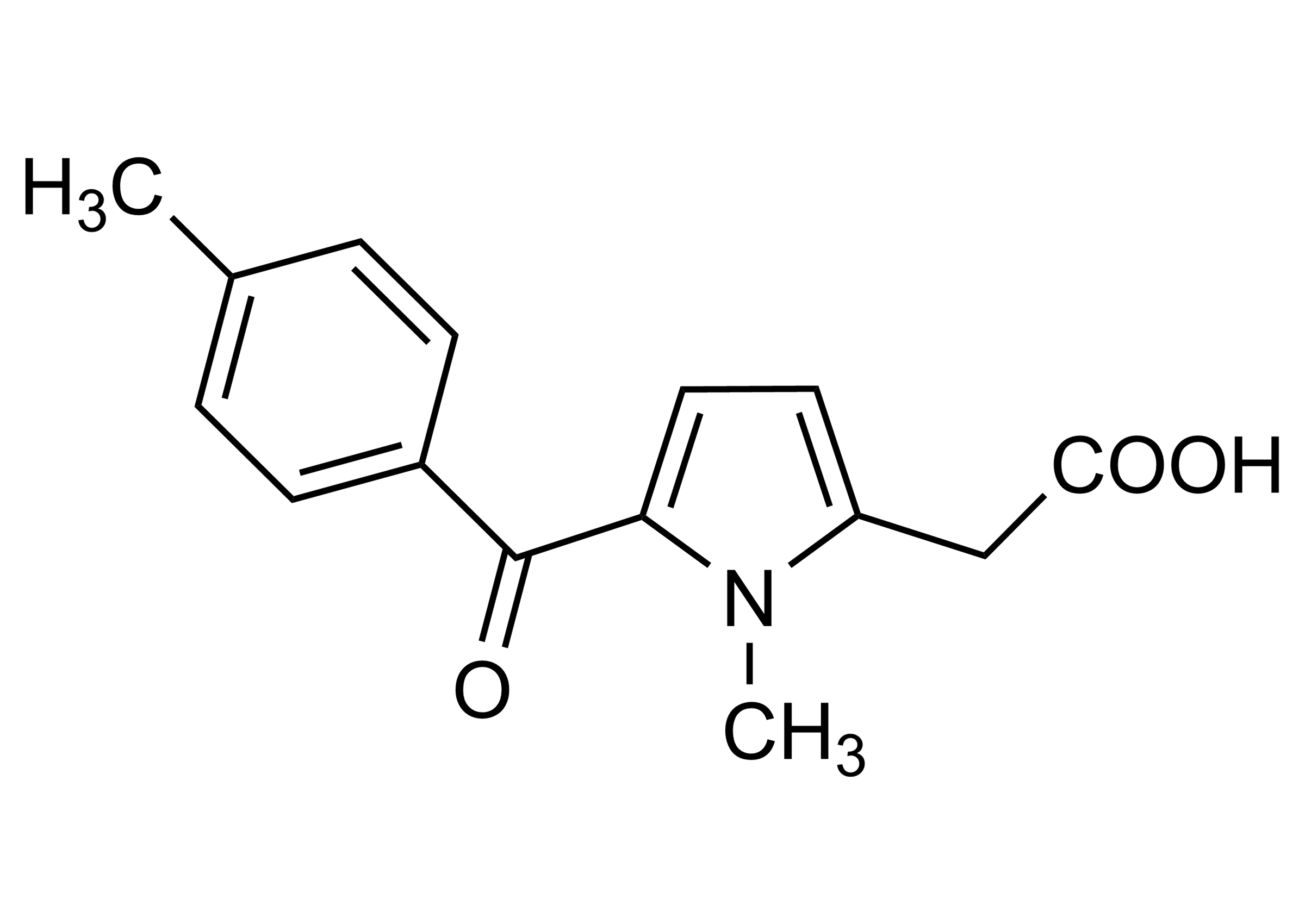 Tolmetin Reference Standard Molecular Structure Tolmetin reference standard molecular structure for LC-MS/MS and GC-MS quantification