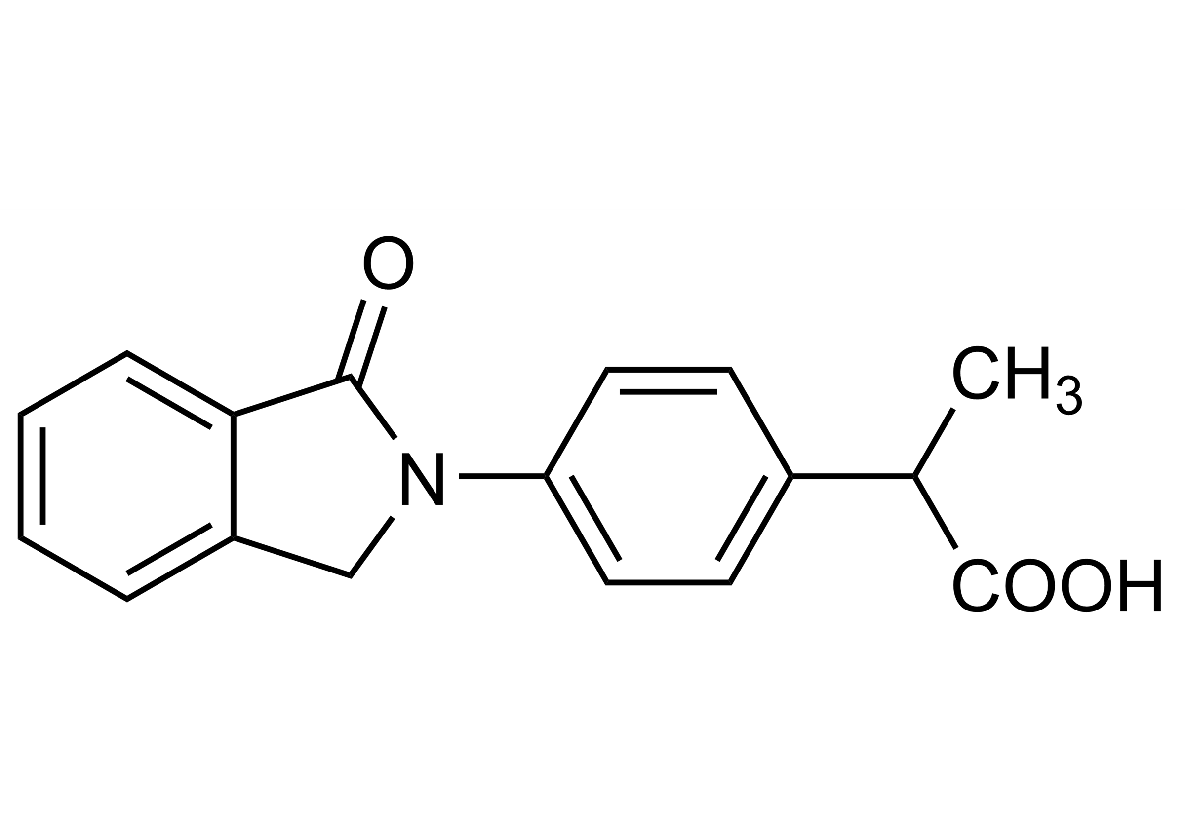 Indoprofen Reference Standard Structure (CAS 31842-01-0) Indoprofen molecular structure reference standard (CAS 31842-01-0) for LC-MS/MS and GC-MS