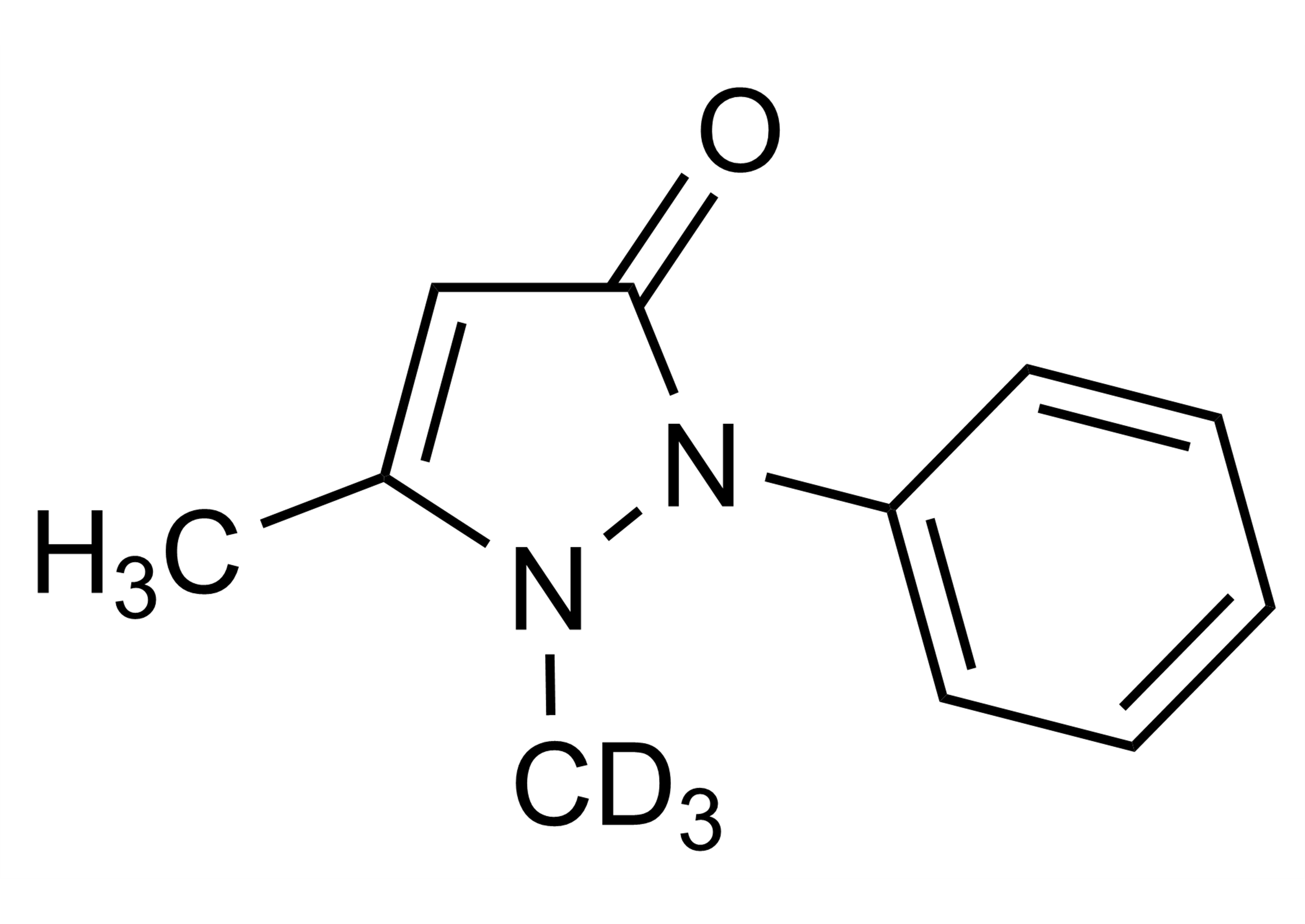 Antipyrine-D3 Reference Standard Molecular Structure Antipyrine D3 reference standard molecular structure (CAS 65566-62-3)
