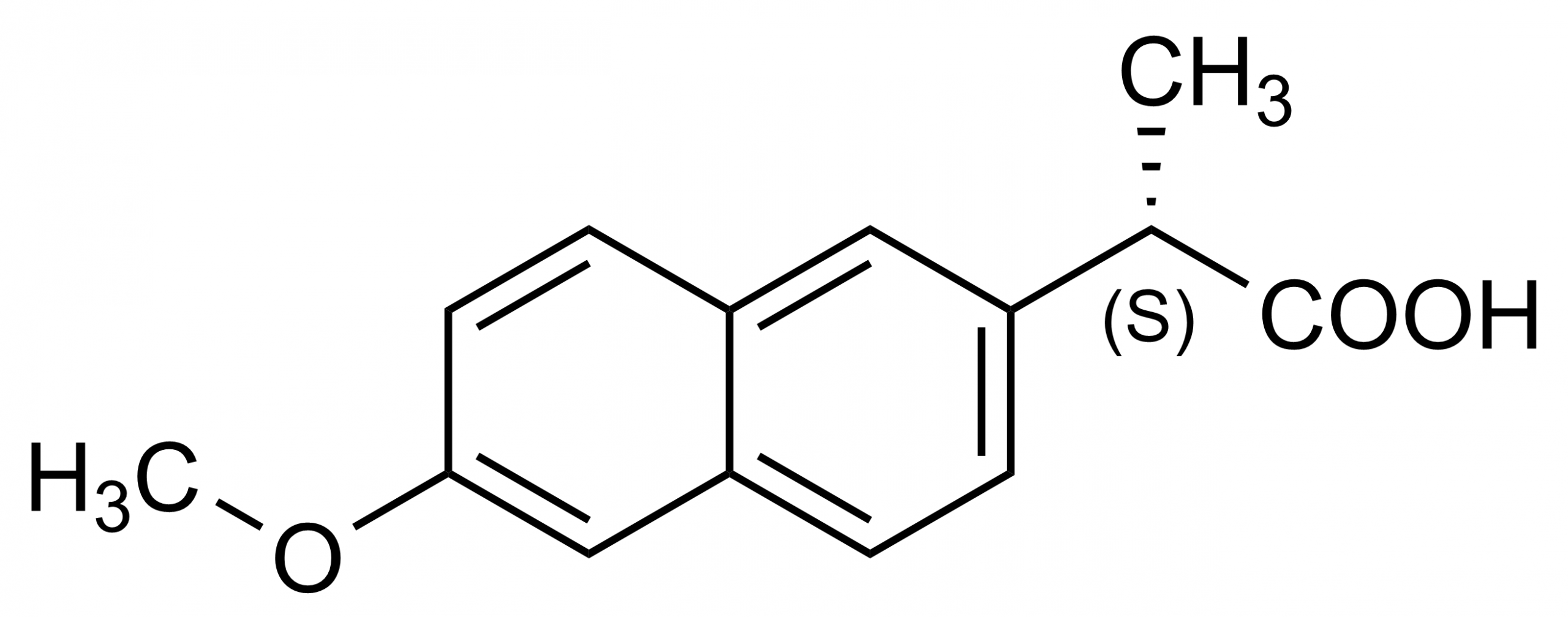 (+)-Naproxen Reference Standard Structure (+)-Naproxen reference standard molecular structure for LC-MS/MS and GC-MS