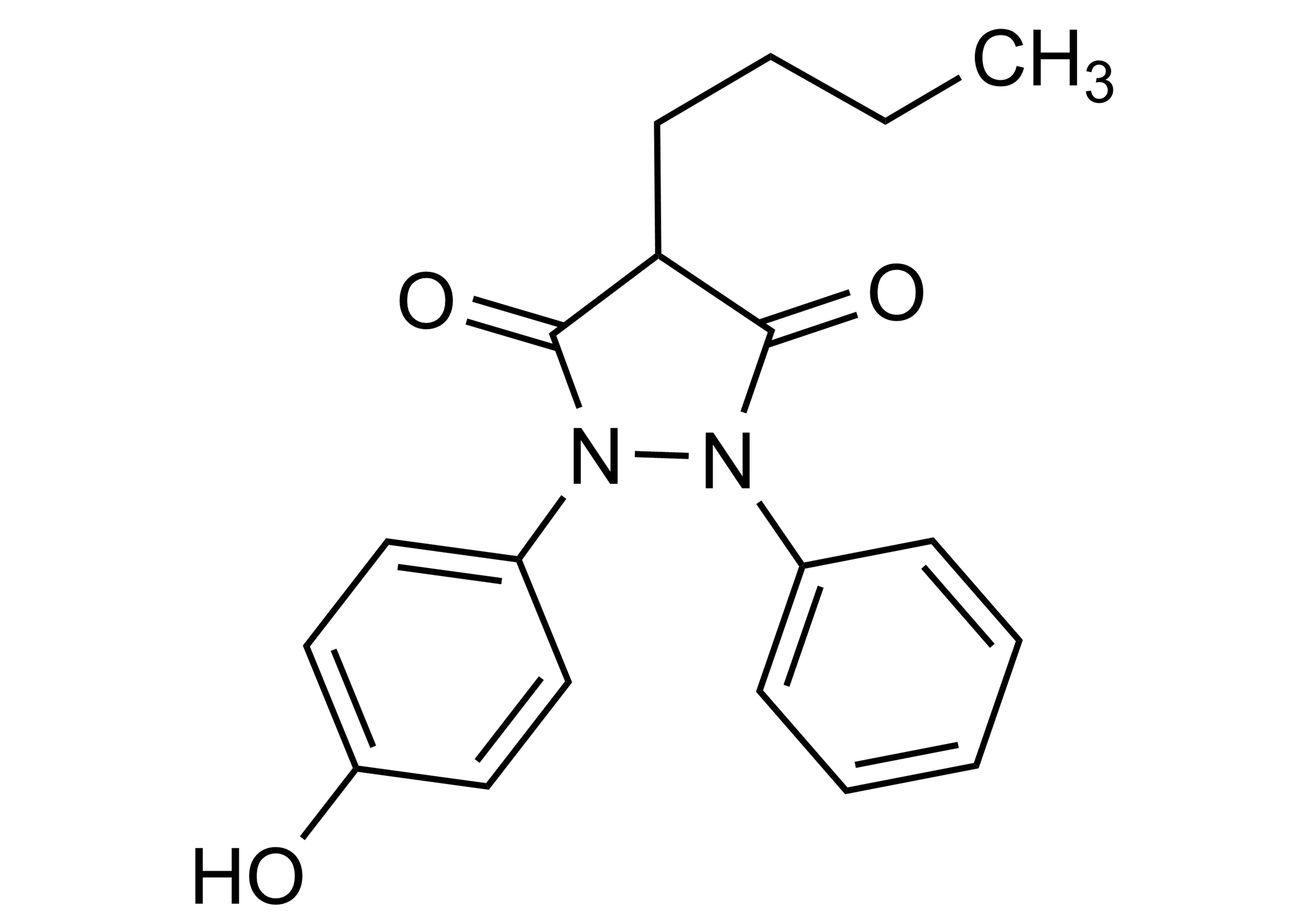 Oxyphenbutazone Reference Standard Structure | WITEGA Oxyphenbutazone reference standard molecular structure (CAS 129-20-4) by WITEGA