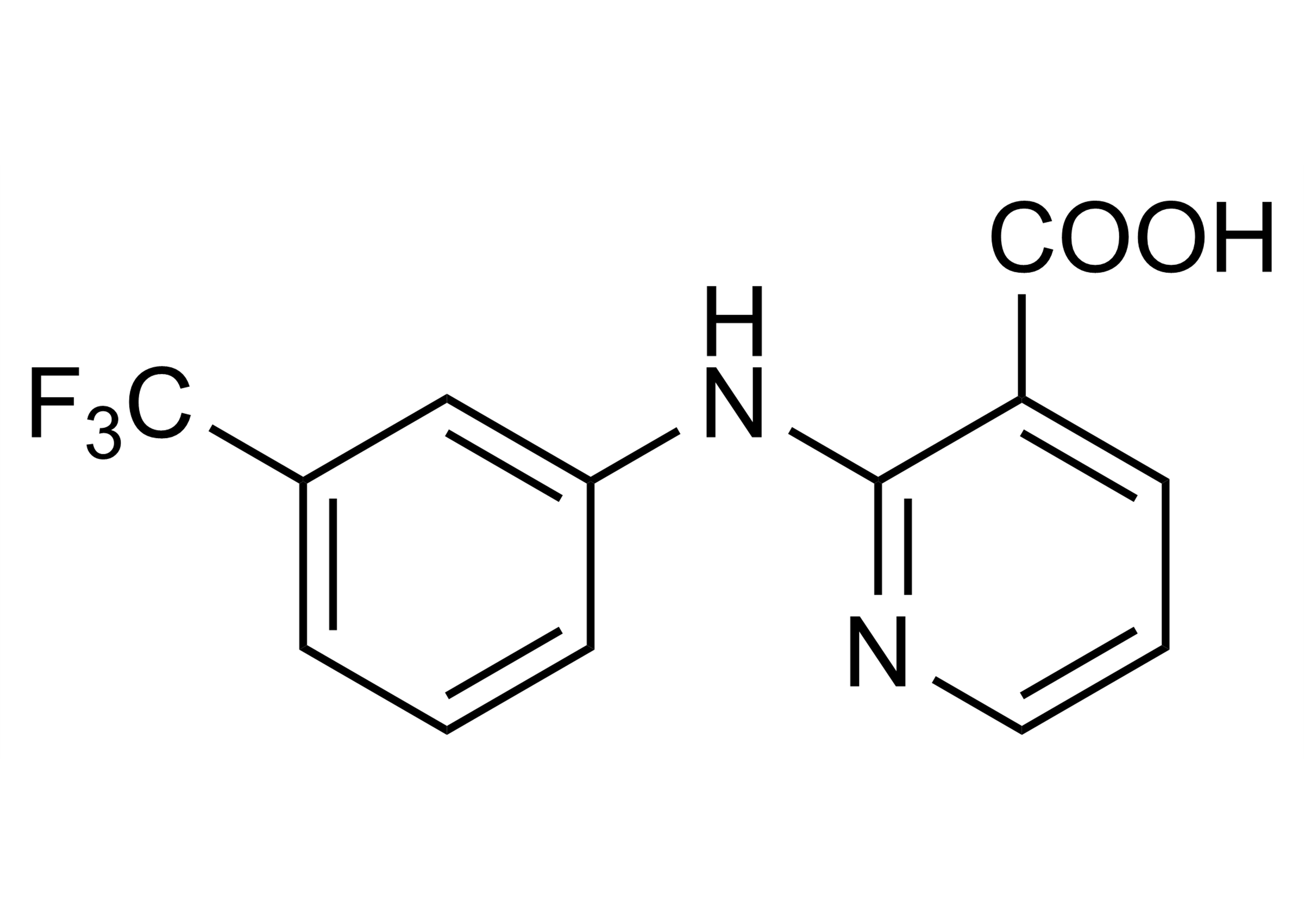 Niflumic acid Reference Standard – Molecular Structure Niflumic acid reference standard molecular structure (CAS 4394-00-7)