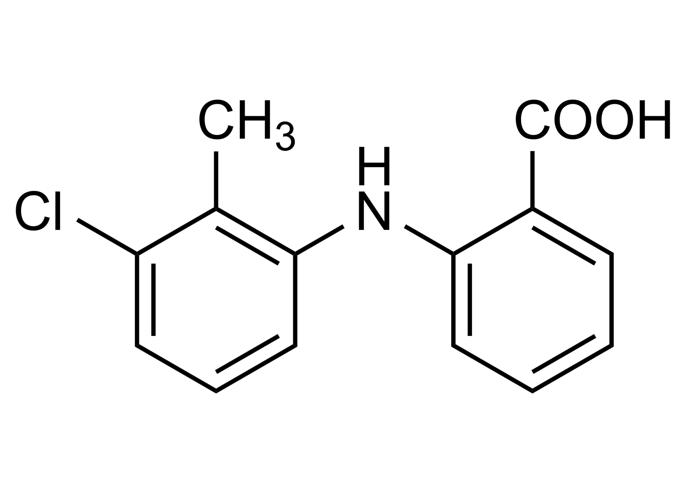 Tolfenamic acid Reference Standard – Molecular Structure Tolfenamic acid reference standard molecular structure (CAS 13710-19-5)