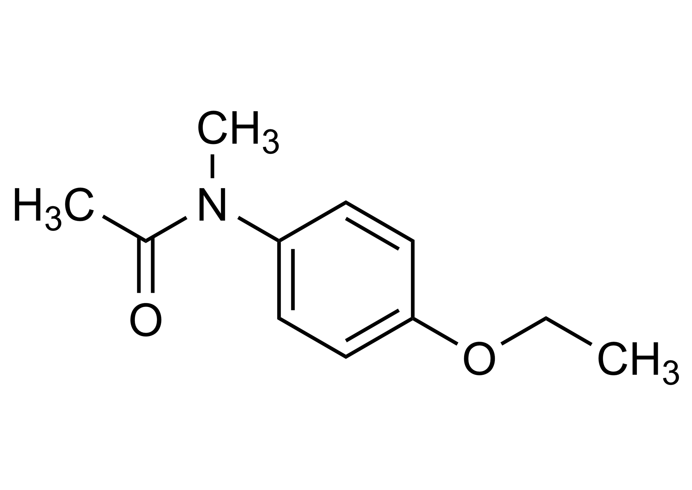 N-Methylphenacetin Reference Standard Structure for LC-MS/MS N-Methylphenacetin reference standard molecular structure (CAS 7298-73-9)