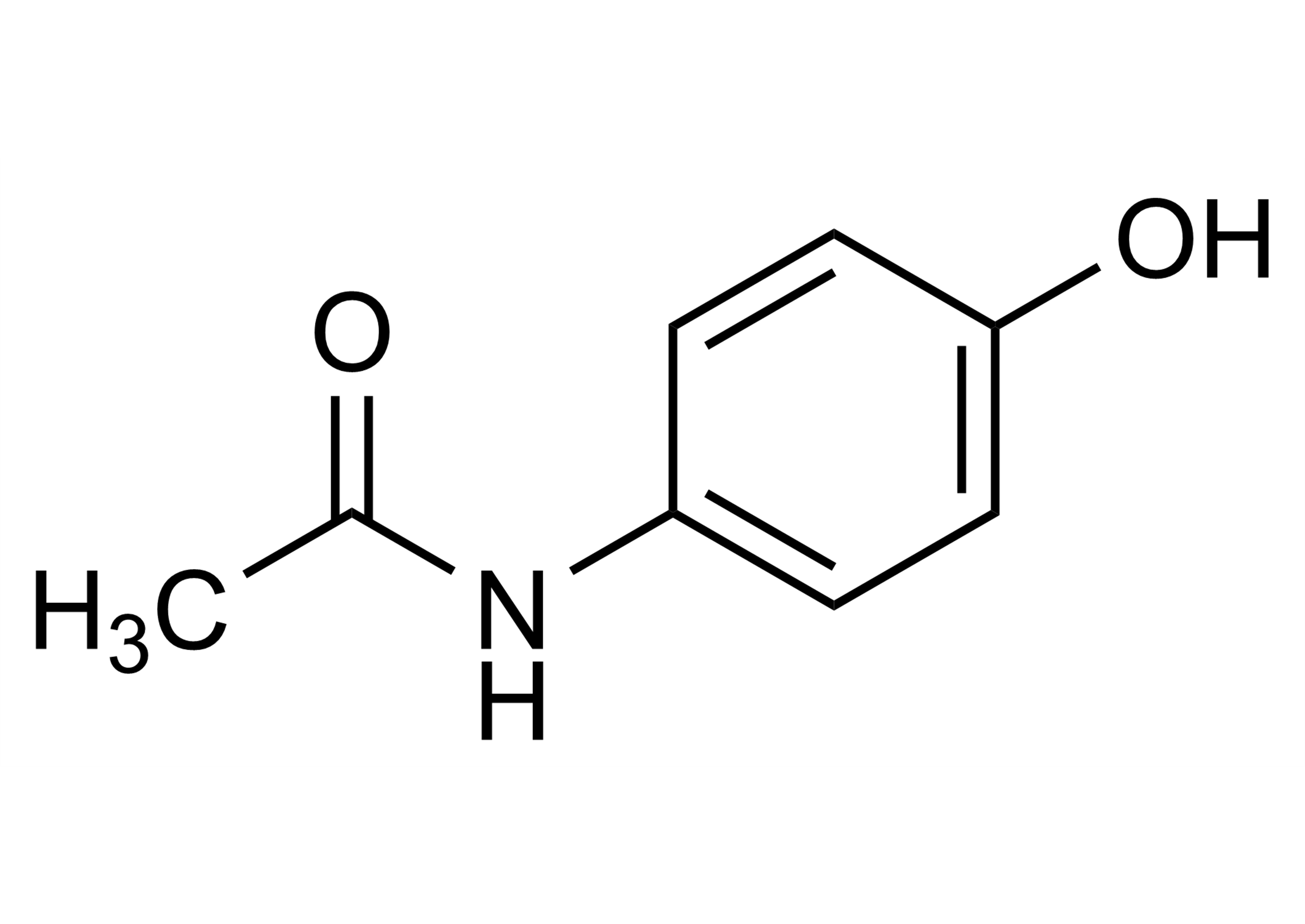 Acetaminophen Paracetamol Reference Standard Structure - CAS 103-90-2 Acetaminophen Paracetamol reference standard molecular structure (CAS 103-90-2)
