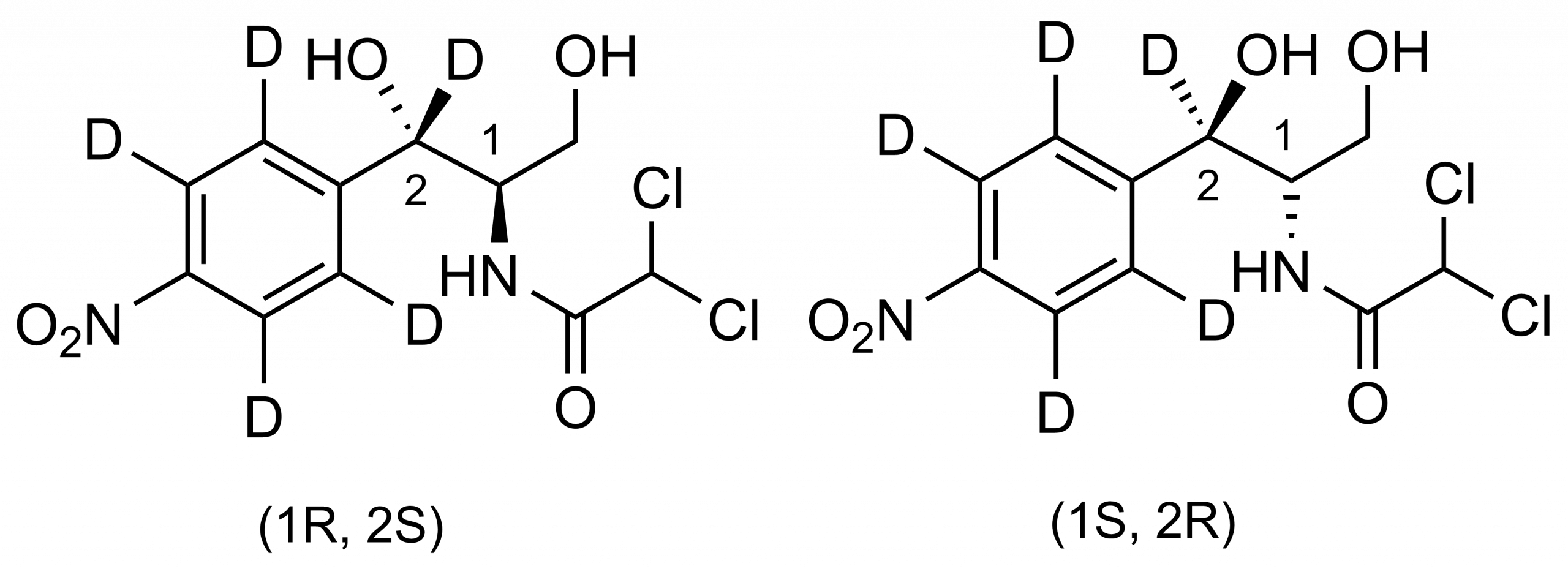 erythro-Chloramphenicol-D5 Reference Standard Structure Molecular structure of erythro-Chloramphenicol-D5 reference standard for LC-MS/MS and GC-MS workflows