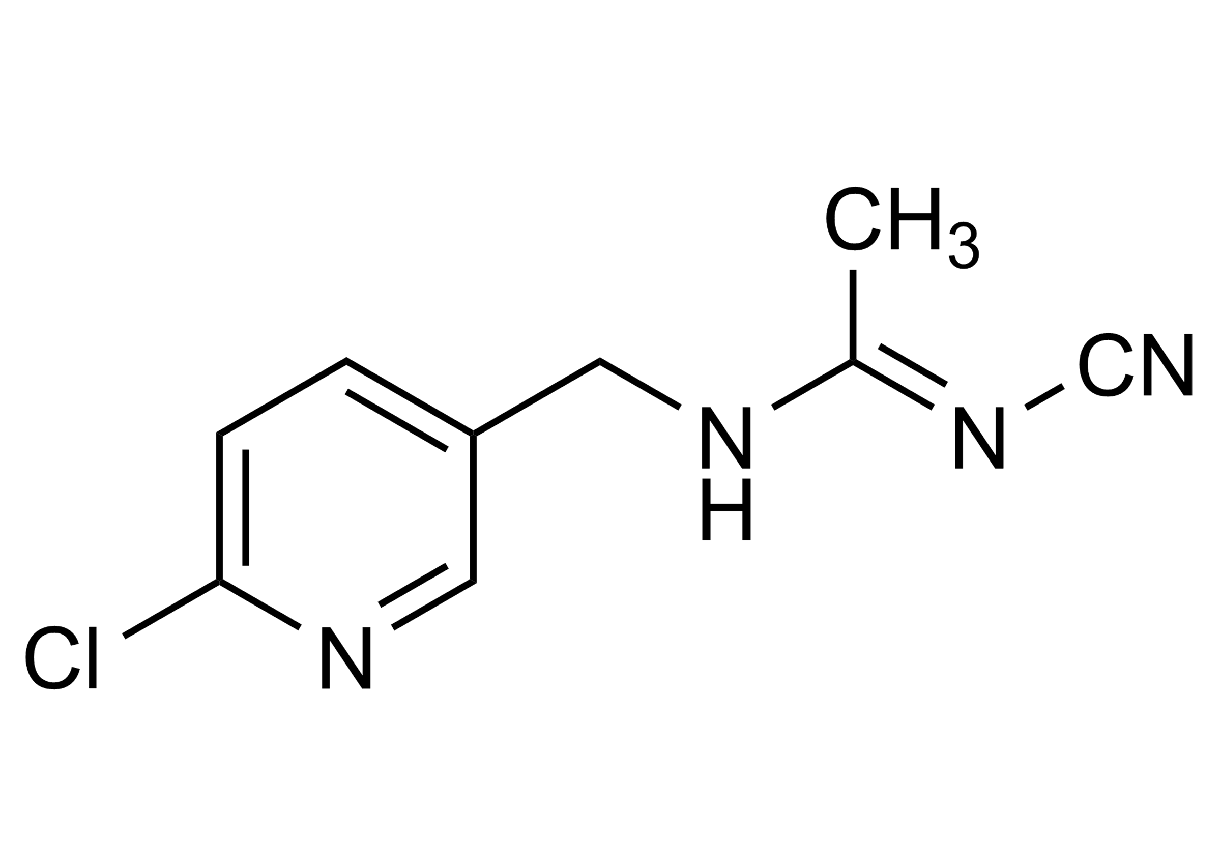 Acetamiprid N desmethyl Metabolite IM 2 1 Reference Standard Structure Acetamiprid N desmethyl Metabolite IM 2 1 reference standard molecular structure