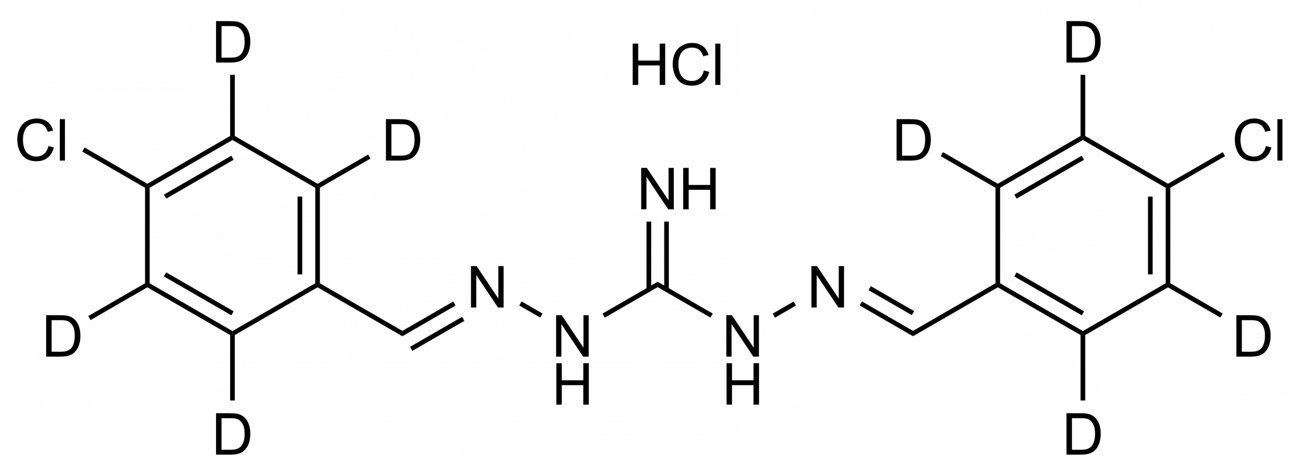 Robenidine-D8 HCl Reference Standard Structure Robenidine-D8 HCl molecular structure reference standard for LC-MS/MS and GC-MS