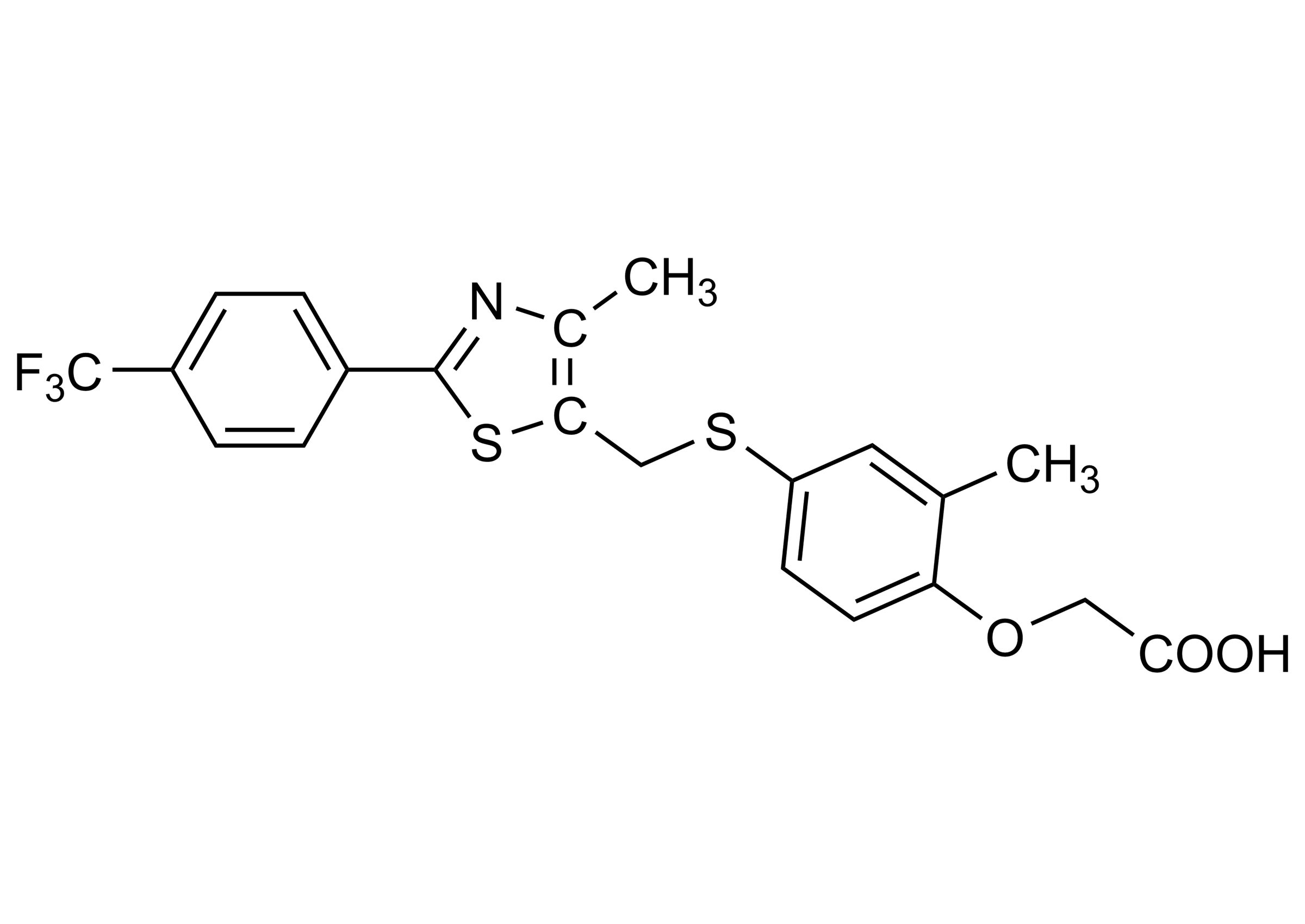 GW 501516 Reference Standard - Molecular Structure GW 501516 reference standard molecular structure (CAS 317318-70-0)