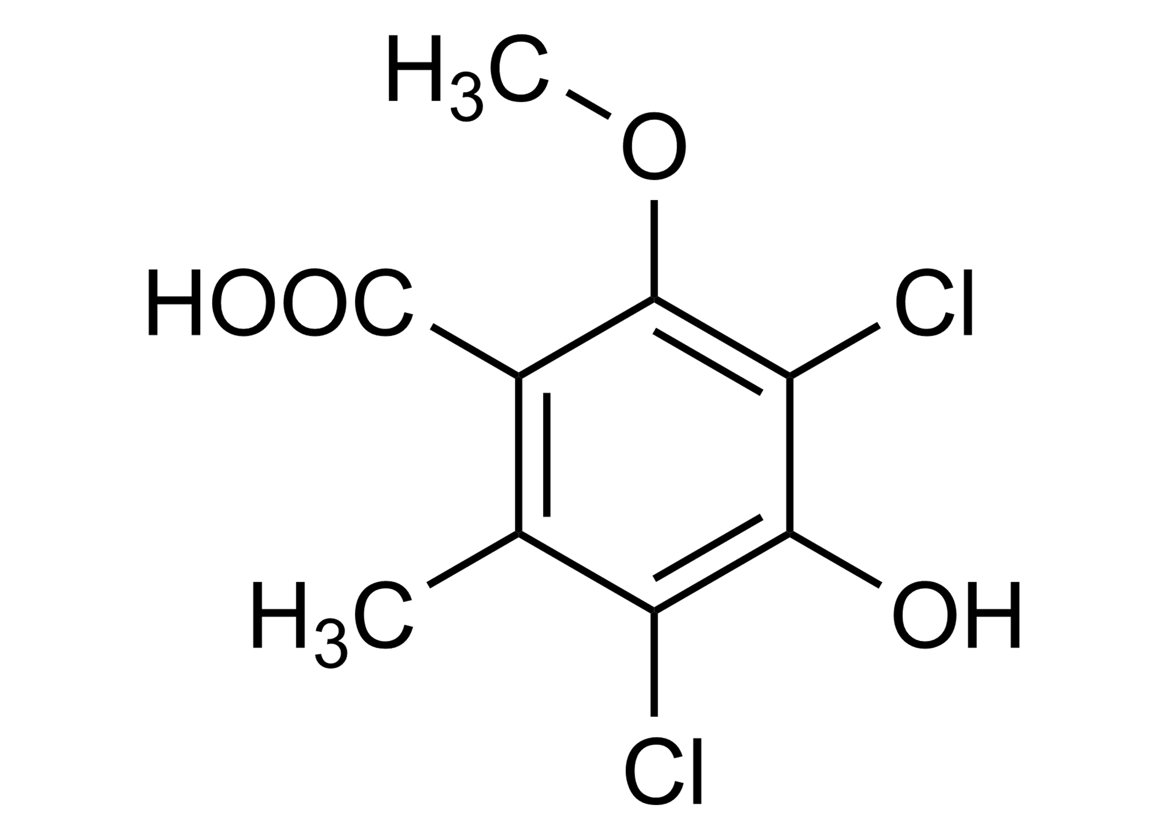 Dichloroisoeverninic acid reference standard molecular structure (CAS 4101-80-8)