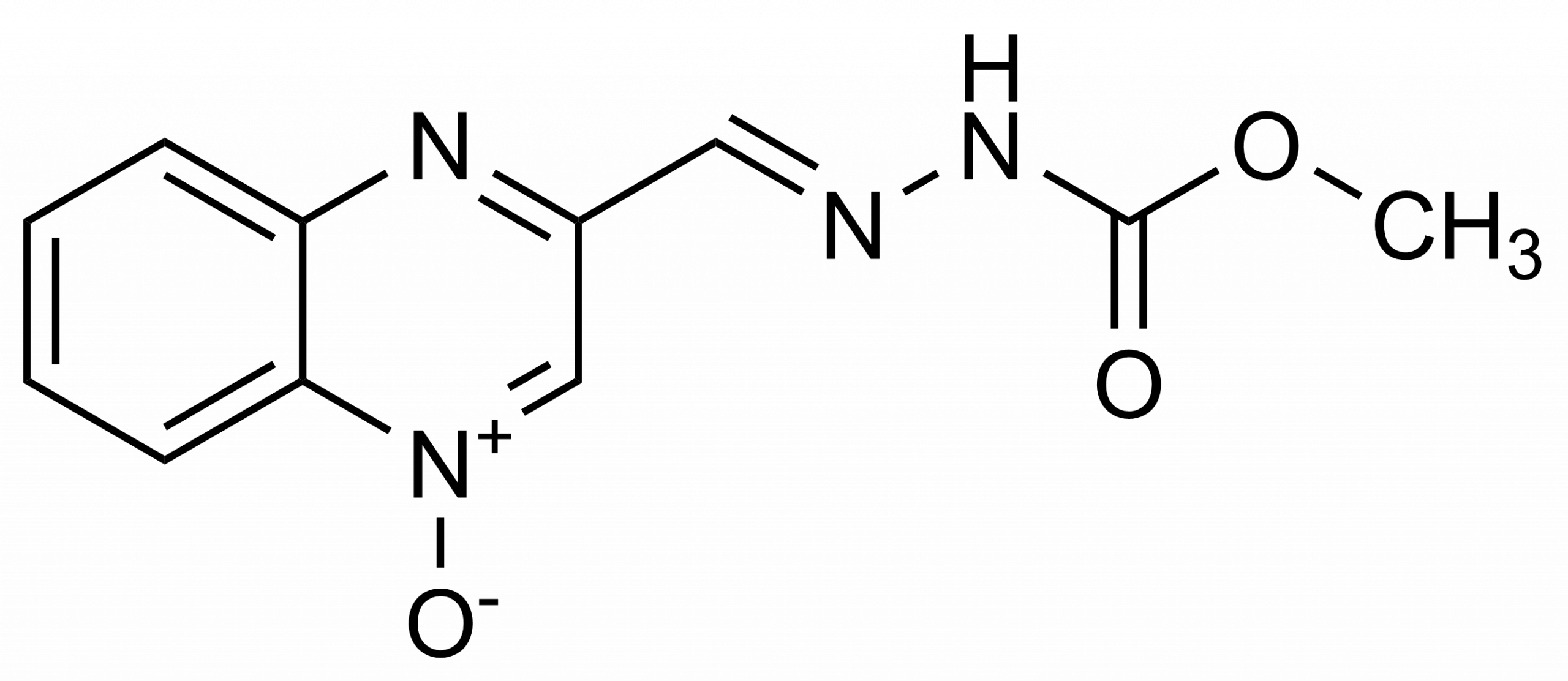 Molecular structure of 1-Desoxycarbadox reference standard for LC-MS/MS and GC-MS (CAS 118828-83-4)