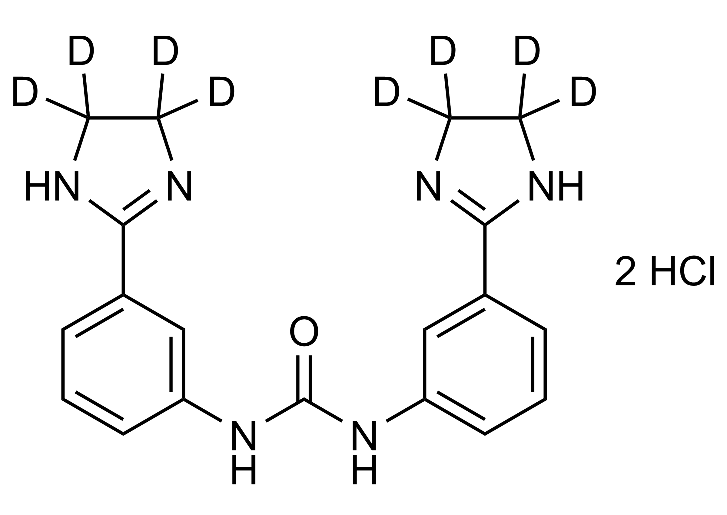 Imidocarb D8 2HCl hydrate reference standard molecular structure by WITEGA Laboratorien Berlin-Adlershof GmbH