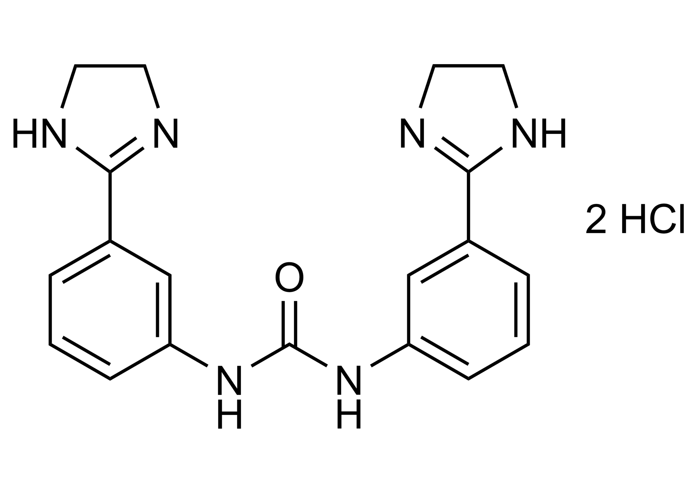 Imidocarb 2HCl hydrate reference standard molecular structure (CAS 5318-76-3)