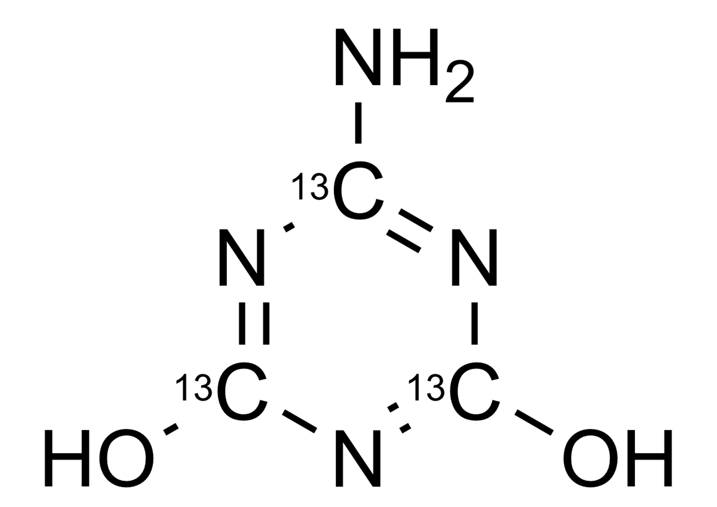 Ammelide 13C3 reference standard molecular structure for LC-MS/MS and GC-MS calibration (CAS 1173021-81-2)