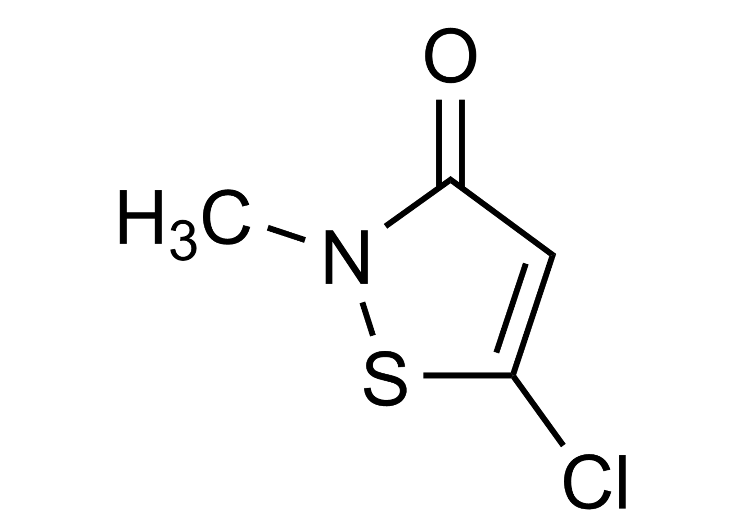 5-Chloro-2-methyl-4-isothiazolin-3-one reference standard molecular structure image