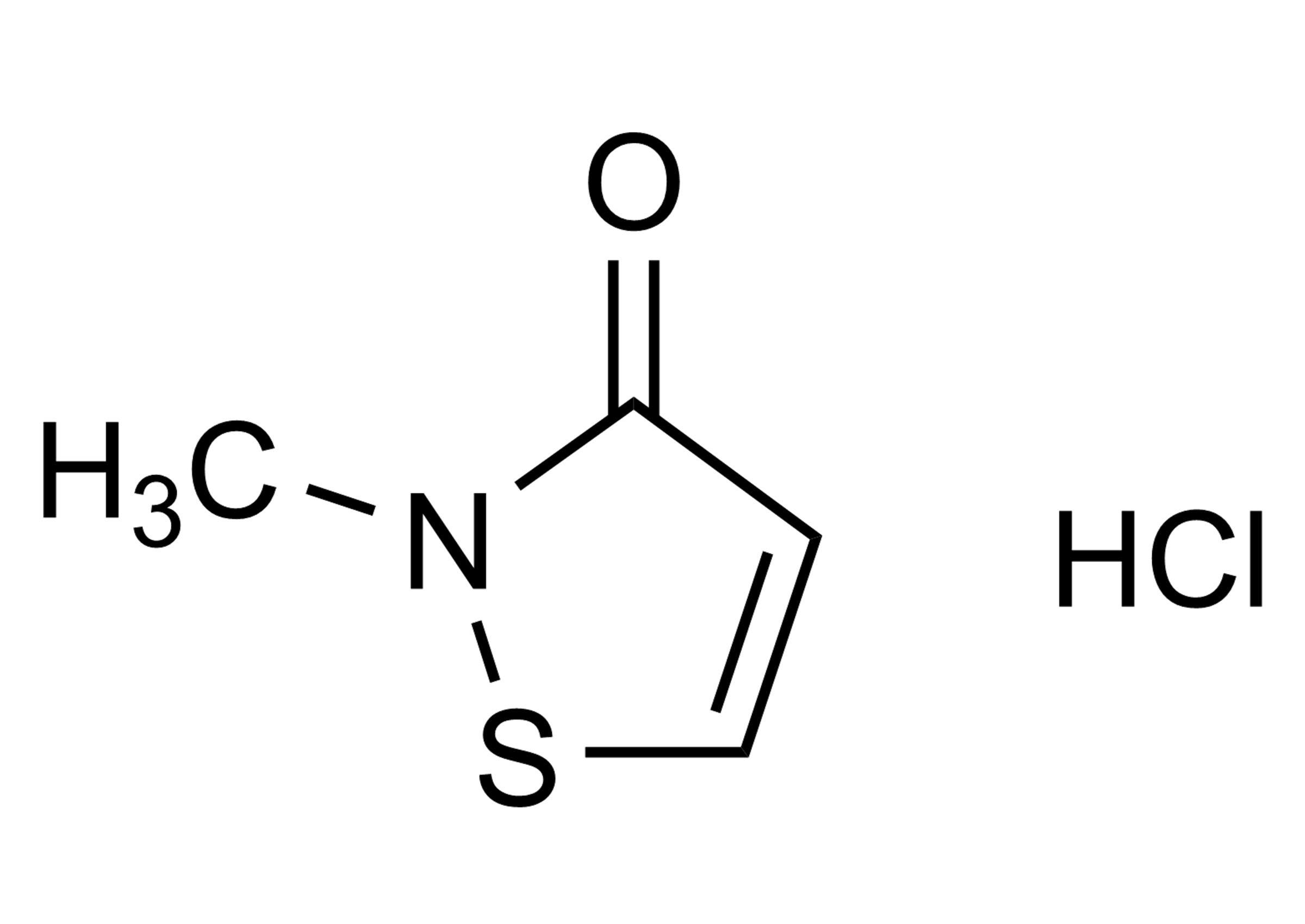 2-Methyl-4-isothiazolin-3-one Hydrochloride Reference Standard Structure 2-Methyl-4-isothiazolin-3-one hydrochloride reference standard chemical structure