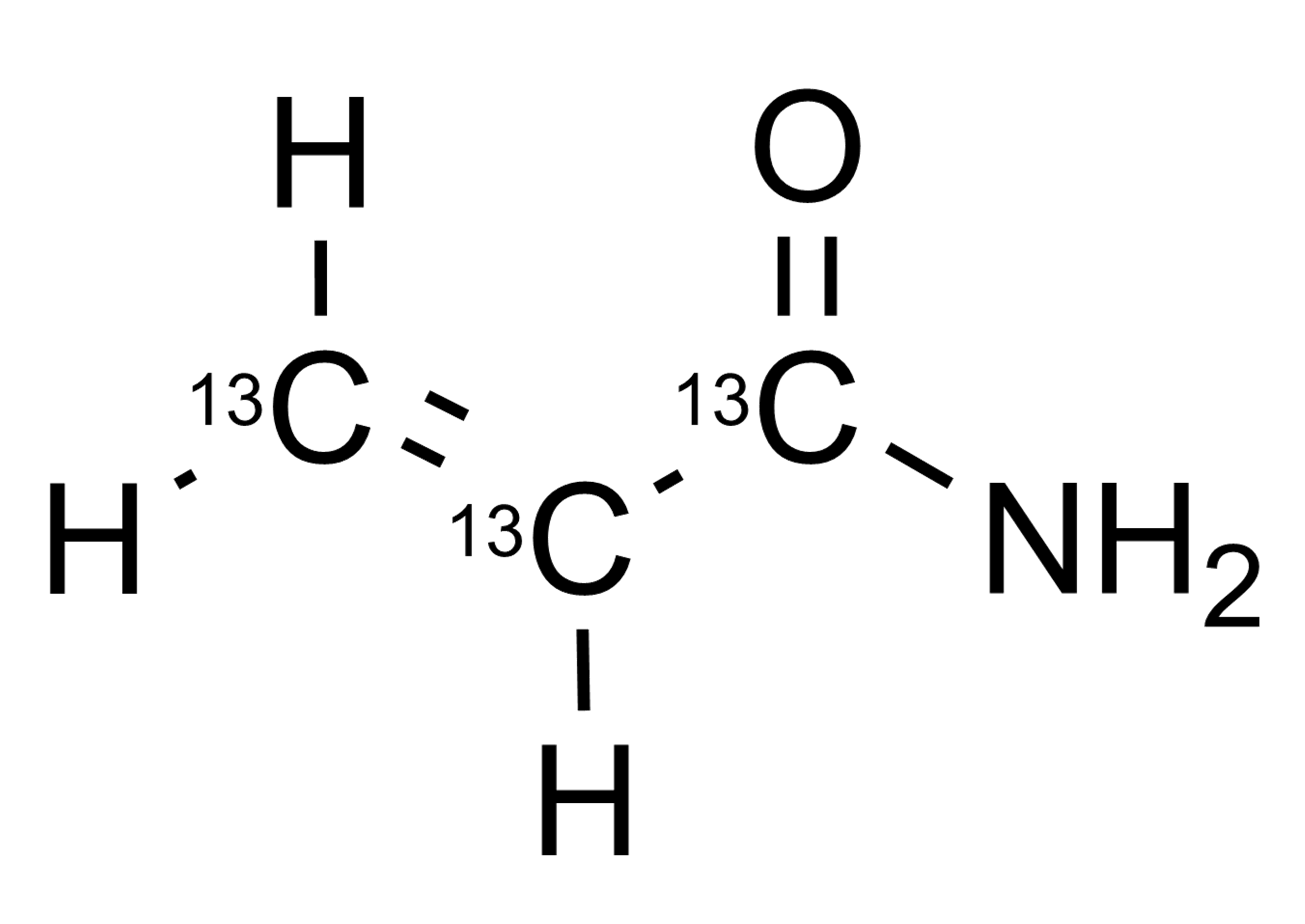 Acrylamide-1,2,3-13C3 molecular structure reference standard for LC-MS/MS and GC-MS (CAS 287399-26-2)