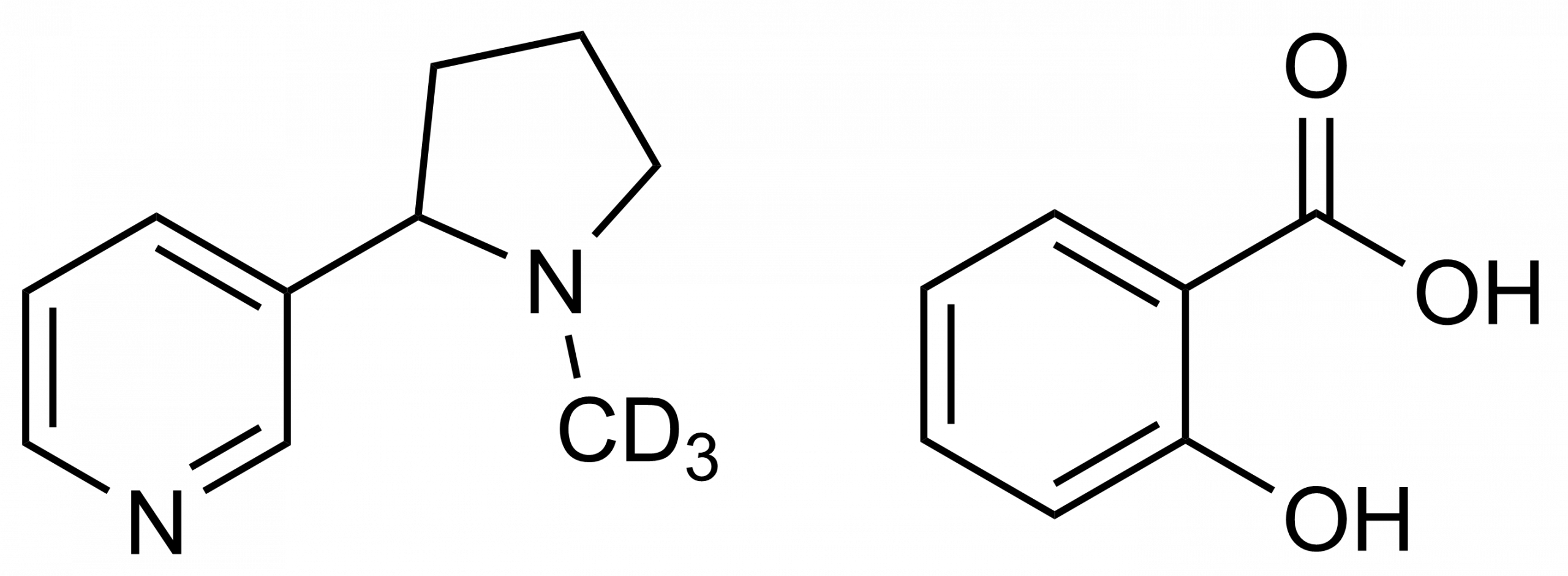 Nicotine 3 salicylate reference standard molecular structure (CAS 1173021-00-5)