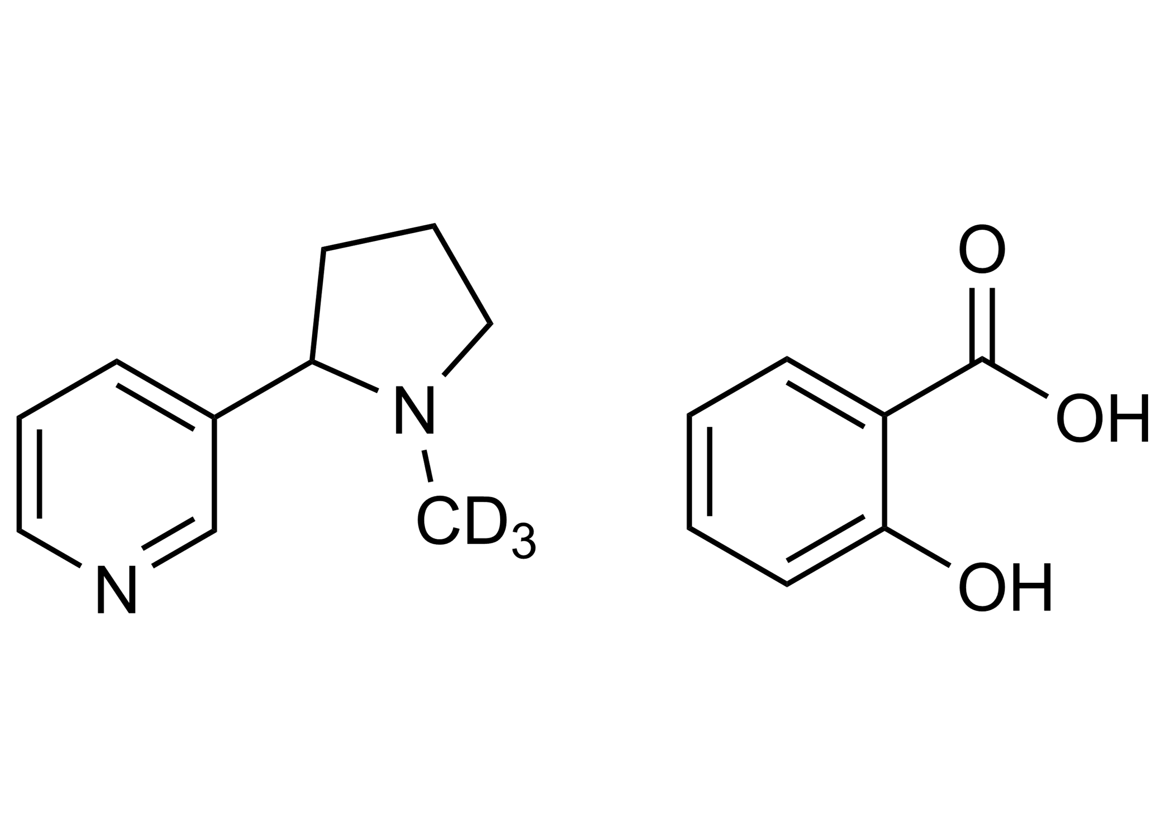 Nicotine 3 salicylate reference standard molecular structure (CAS 1173021-00-5)