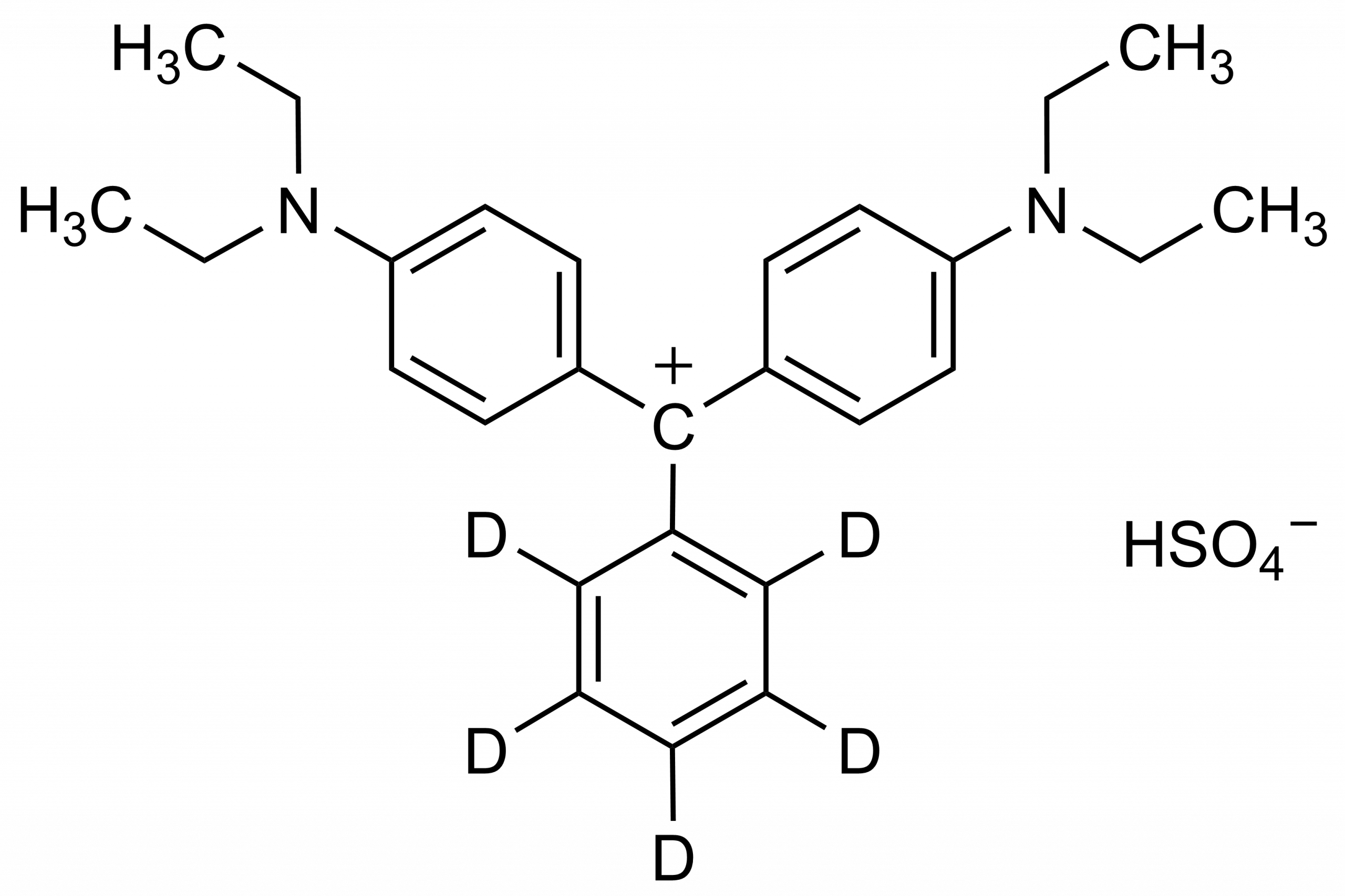 Brilliant green D5 hydrogen sulfate Reference Standard Structure Brilliant green D5 hydrogen sulfate reference standard molecular structure by WITEGA Laboratorien Berlin-Adlershof GmbH