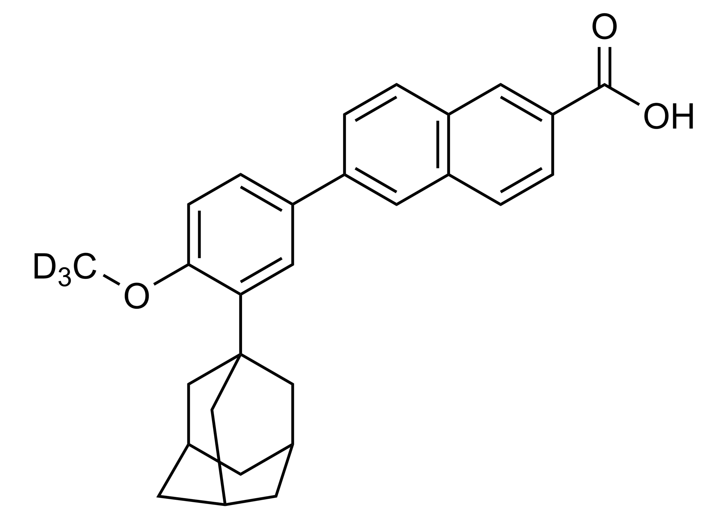 Adapalene D3 reference standard molecular structure for LC-MS/MS and GC-MS calibration
