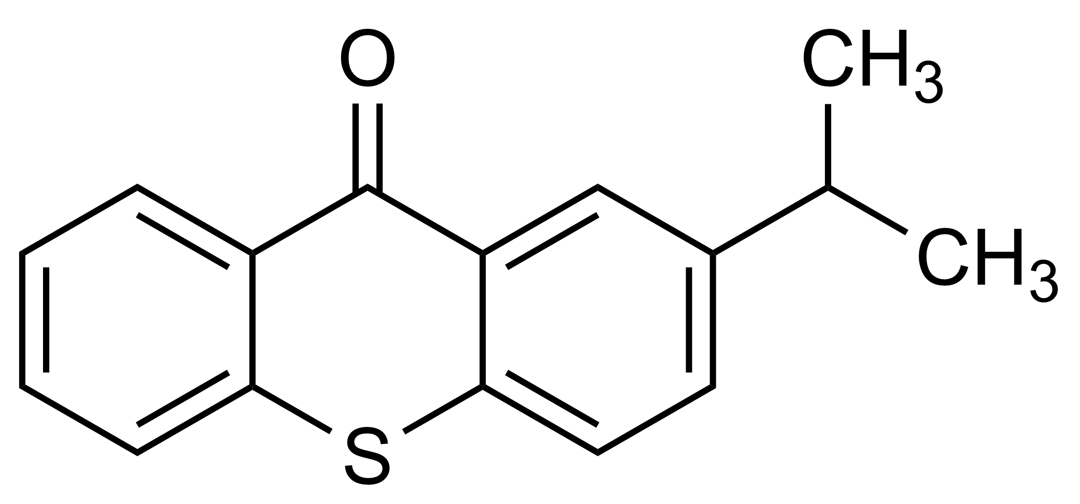 Molecular structure of 2-Isopropyl-thioxanthen-9-on reference standard (CAS 5495-84-1) for LC-MS/MS and GC-MS analysis