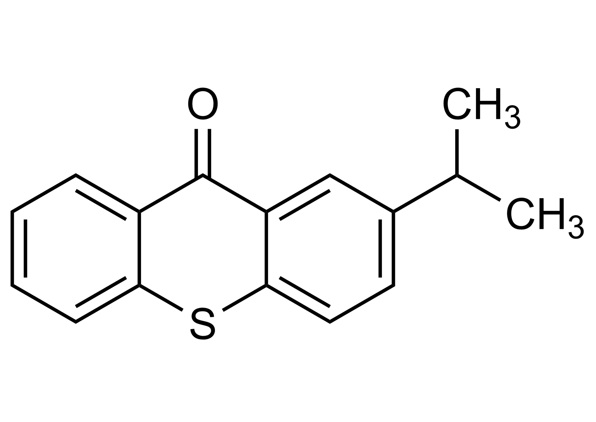 2-Isopropyl-thioxanthen-9-on Reference Standard Structure Molecular structure of 2-Isopropyl-thioxanthen-9-on reference standard (CAS 5495-84-1) for LC-MS/MS and GC-MS analysis